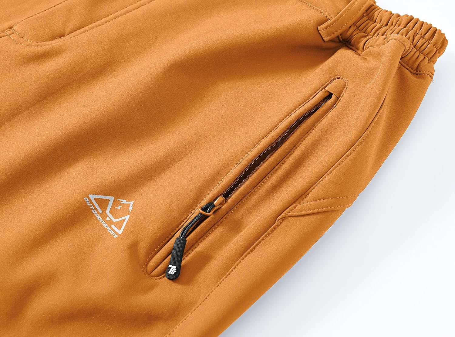 BASUDAM Men's Utility Work Pants Snow Waterproof Softshell Winter Fleece Lined Insulated Outdoor Mountain - Image 3