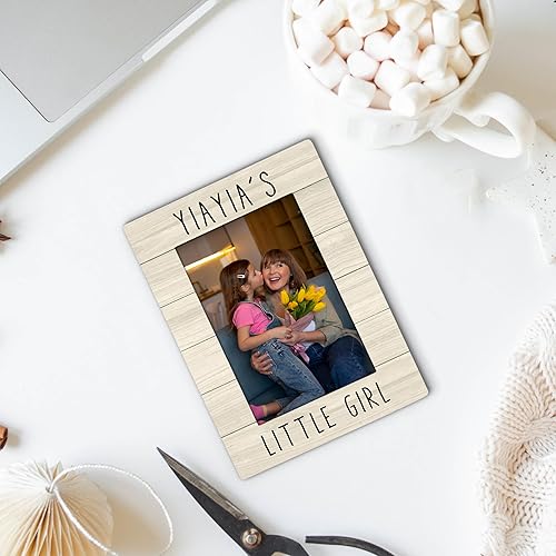 Miniatura 6 de Collar de Fotos Yiayia 4x6, Collar de Fotos de Madera Yiayia, Regalos de Navidad, Día de la Madre y Cumpleaños para Yiayias de su Nieta, Pequeños