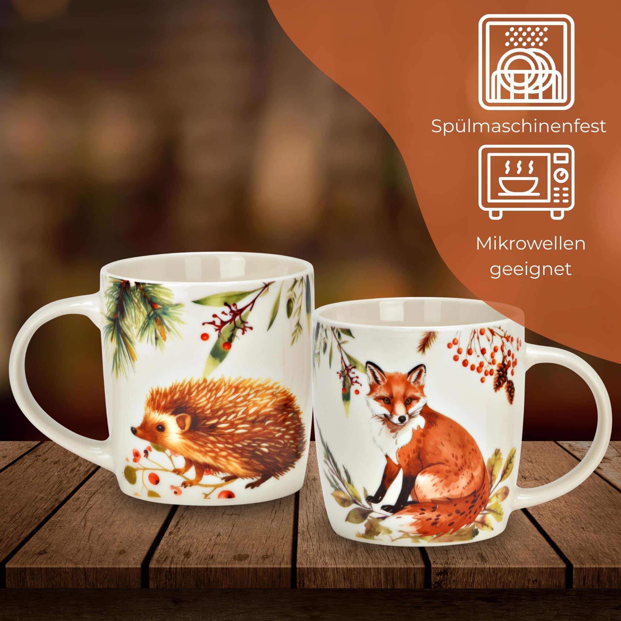 Juego de 36 tazas de café de porcelana de 350 ml, apta para lavavajillas y microondas