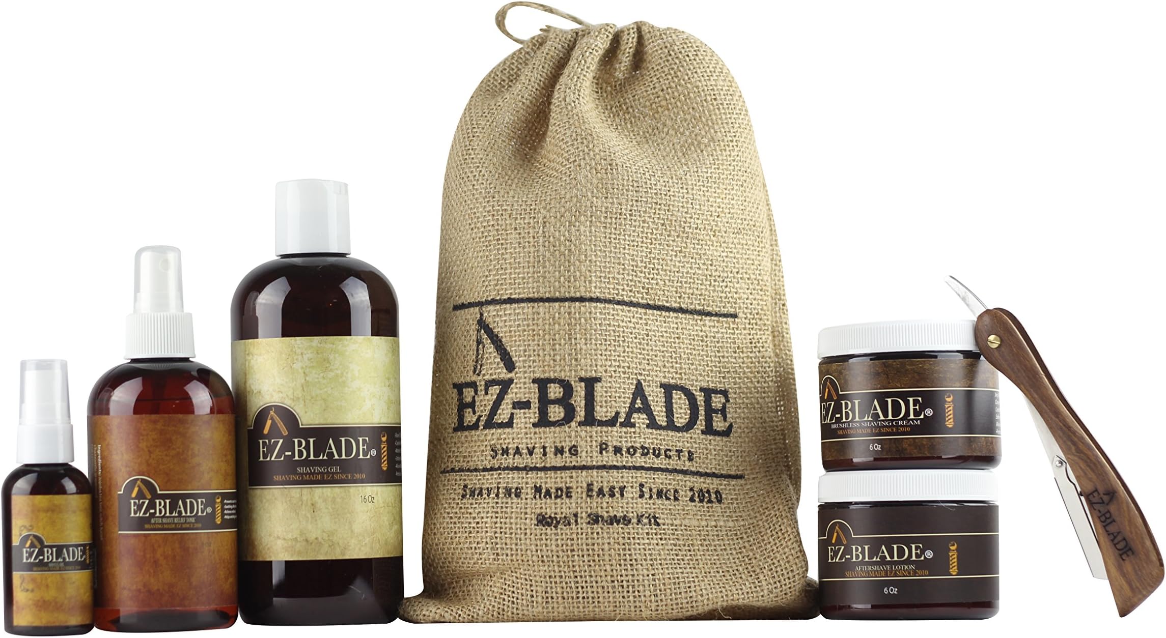 EZ BLADEMens Shaving kit With Straight Razor