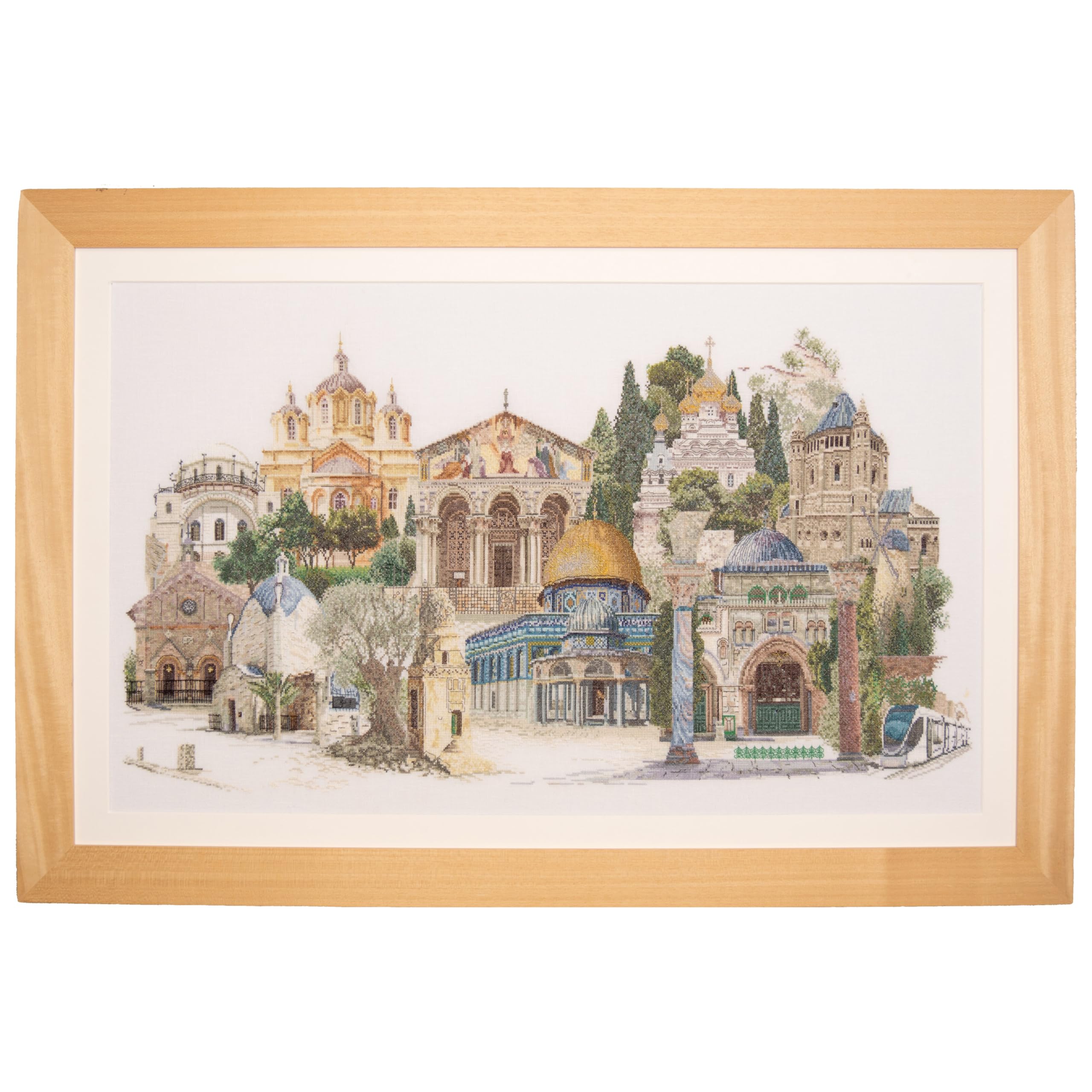 Thea Gouverneur Jerozolima na lnianym hafcie krzyżykowym zestaw - 31 cali x 19,75 cala liczba 36, wielokolorowy, 79 x 59 cm
