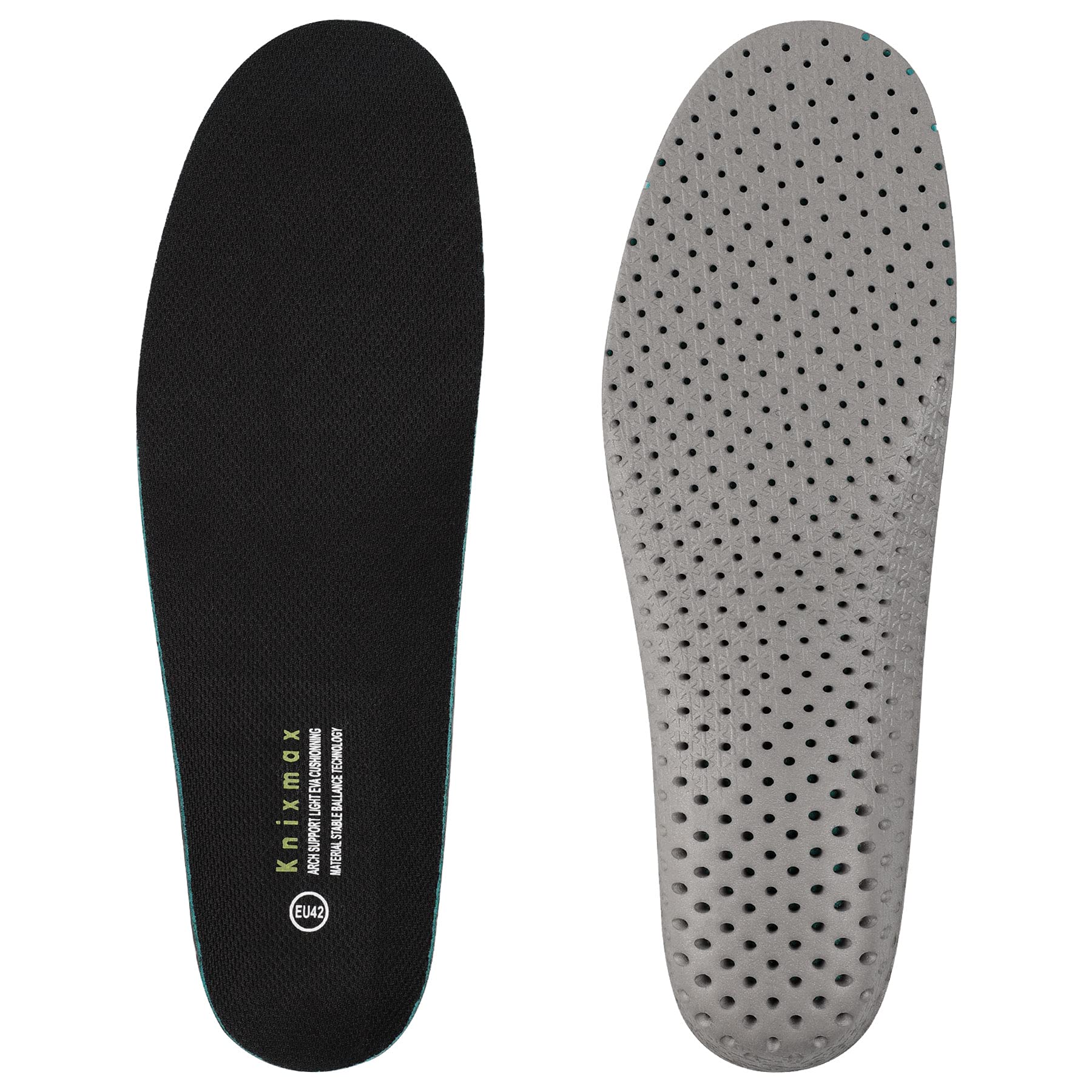 Knixmax Solette Sportive per Uomo e Donna Traspirante Confortevole Soletta per Scarpe Soletta - Ideale per Sport, Corsa, Camminata, Casual