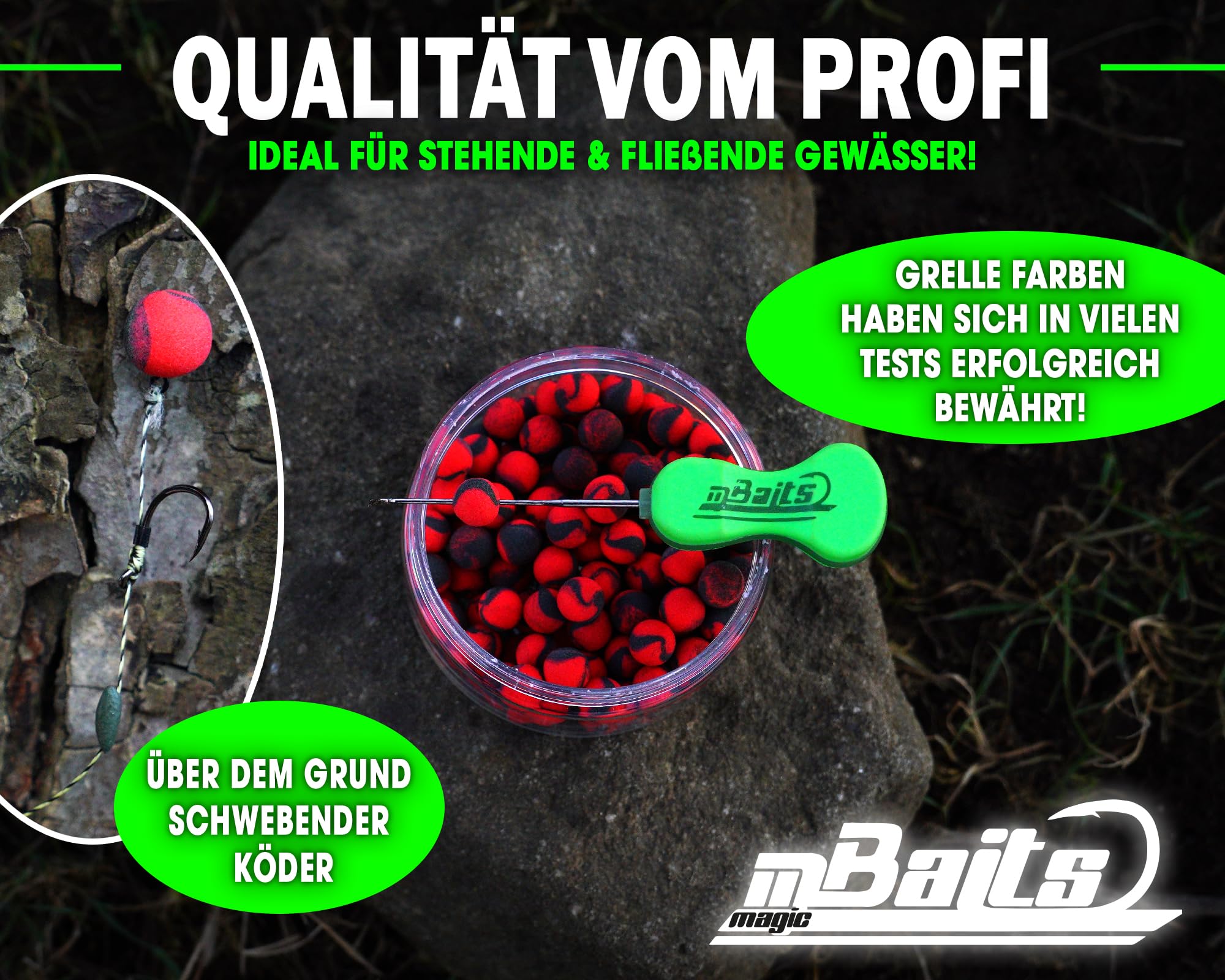 Angel-Berger Magic Baits Mini Two Tone Pop Ups Method Feeder Boilies Premium Range