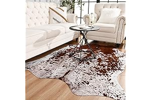 Plush Faux Cowhide Rug: Embrace Western Charm with Our Enchanting Decor Piece