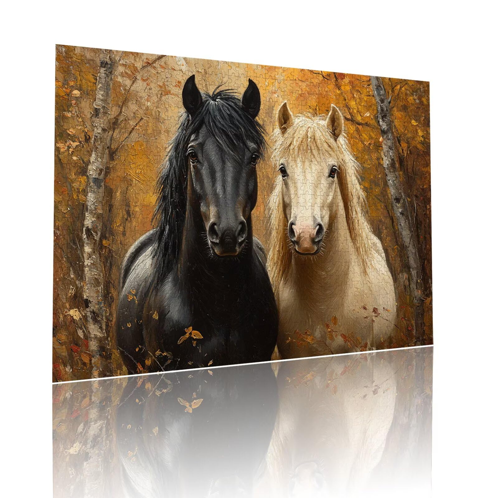 Pferd Puzzle für Erwachsene Kinder Anspruchsvoll 5000 Teile Impossible Klassische Puzzles Schwer Tier ab 8 9 10 Jahre Mädchen Jungen Jigsaw Kunst Educa, für Dekoration und Geschenke 105x156cm t-623