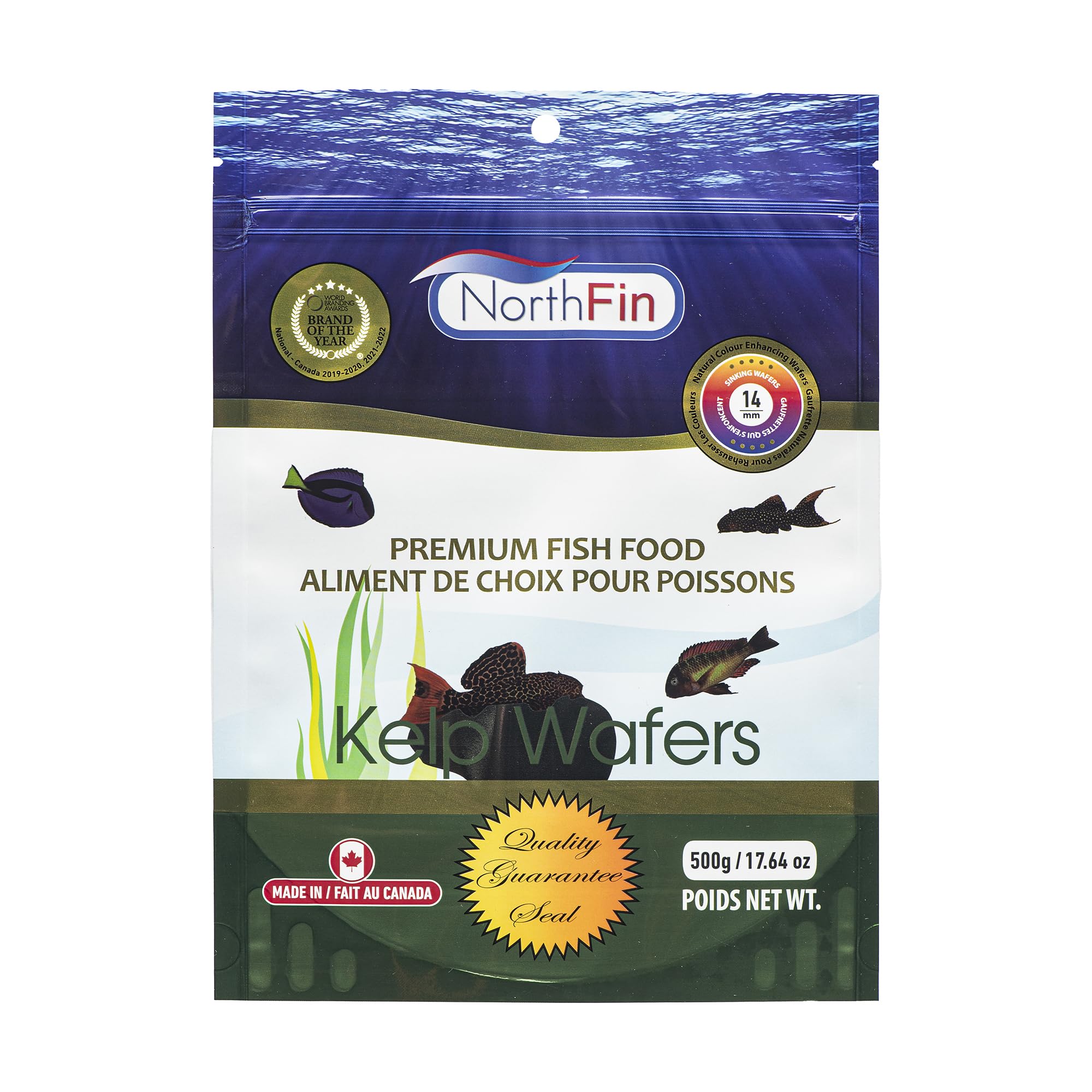 NorthFin Kelp Wafers Premium Fish Food 14mm, 500g