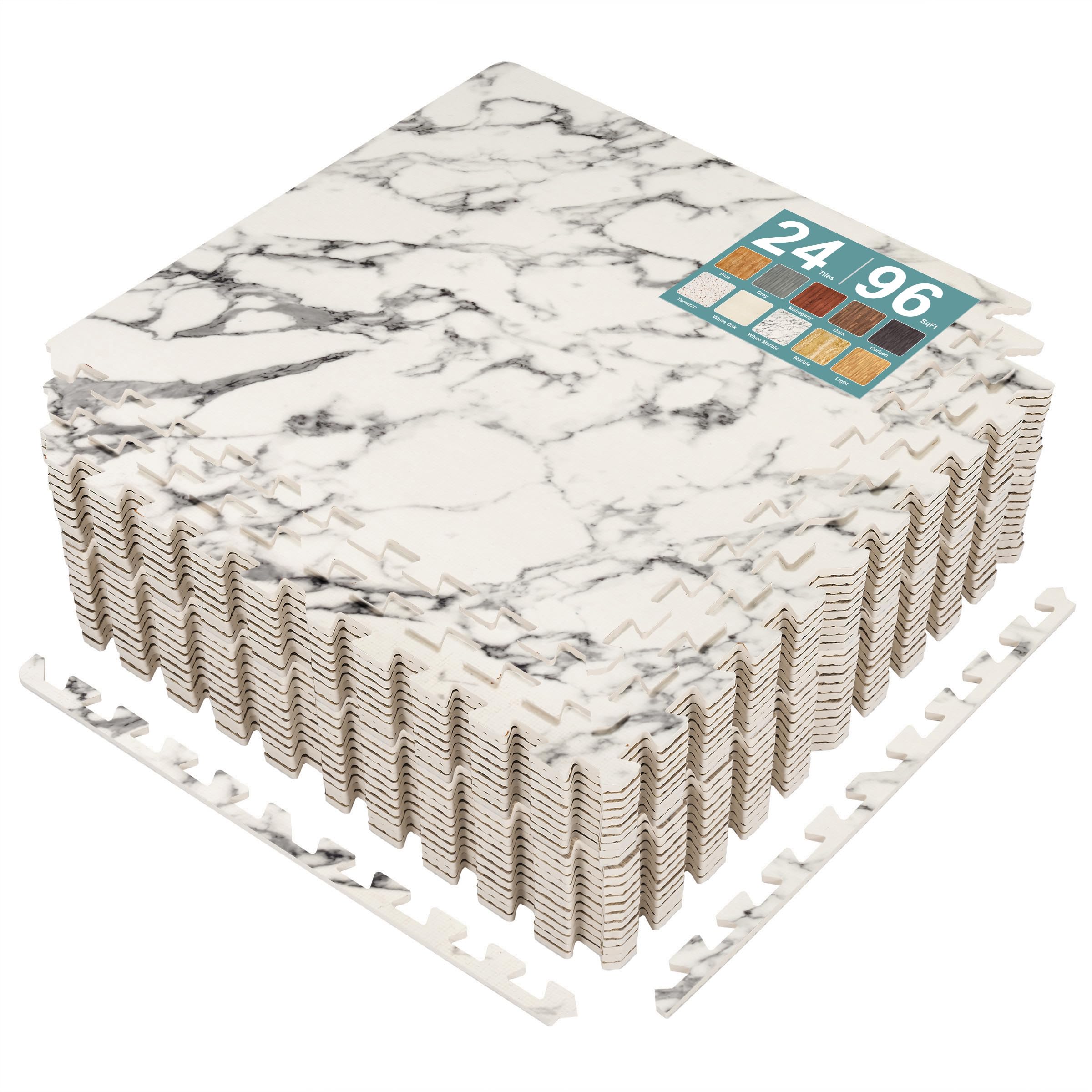 maruwai.floor① Amazon.com: Sorbus 96 Sq. Ft. Wood Grain Floor Tiles Foam Mat EVA