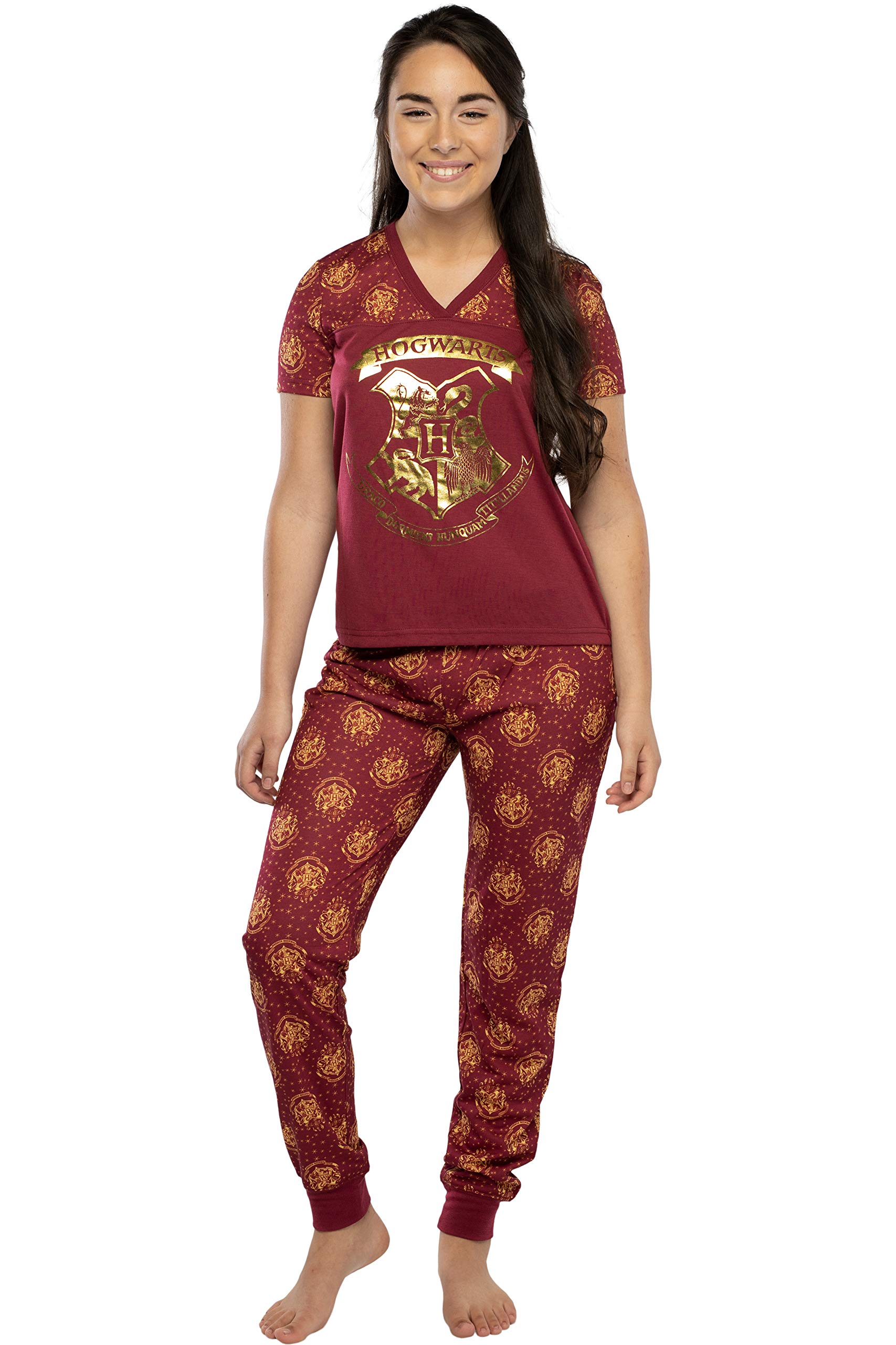 Camiseta de Manga Corta de Harry Potter Hogwarts Junior del PJ Emparejador Pajama Set