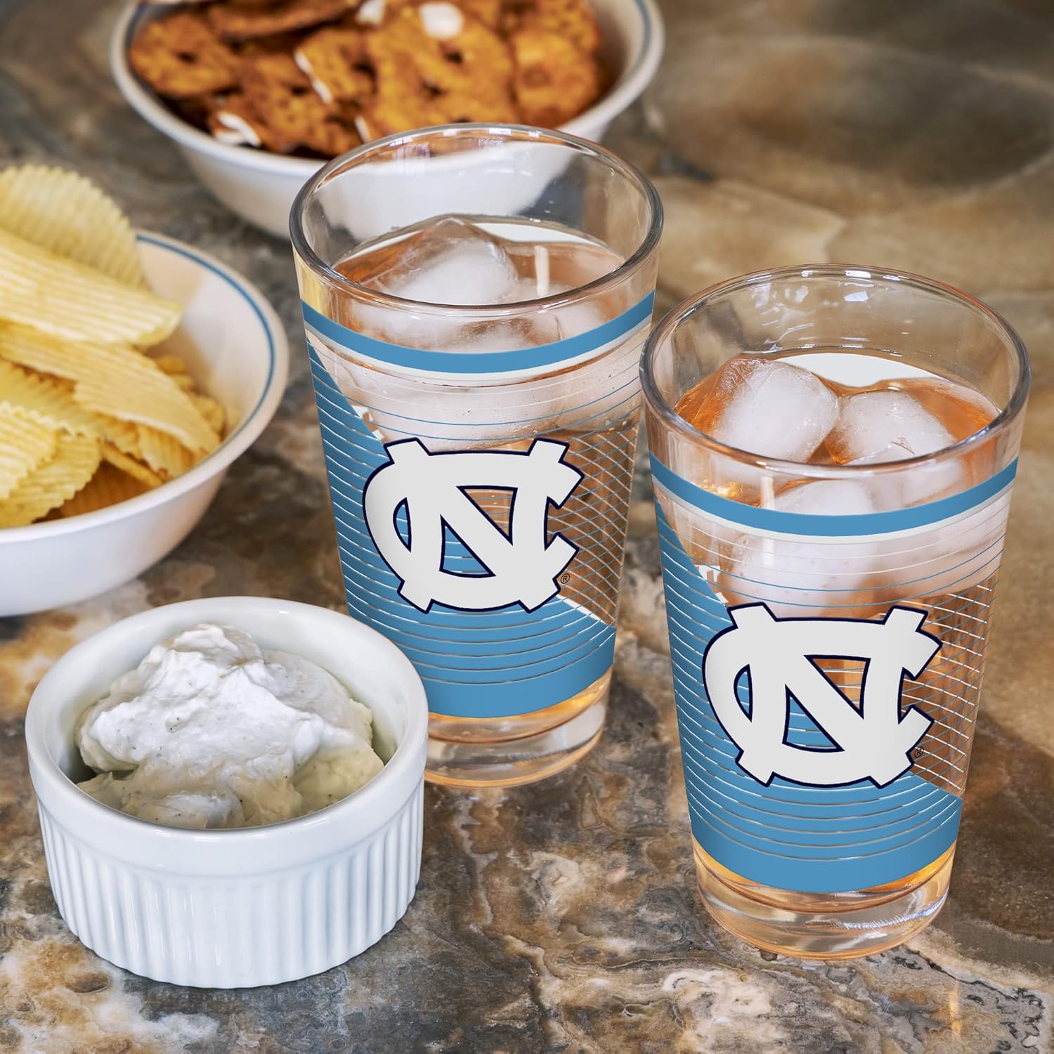 Rico Industries NCAA Main 2 Pack 16oz Pint Glass Gift Set