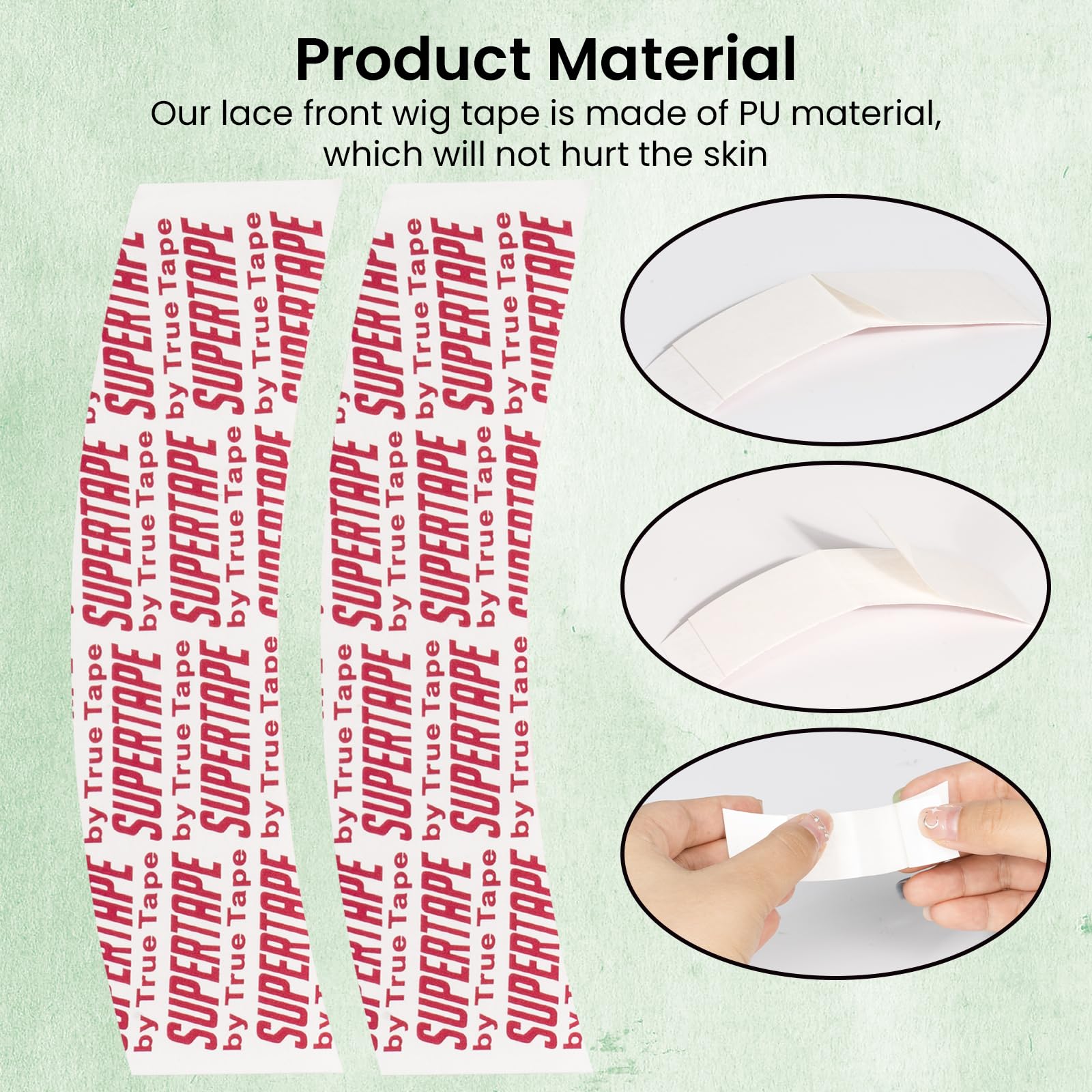 YCLFHOO Invisible Wig Tapes for Lace Wigs,36 Pcs Wig Tape Double Sided Extra Strong,Waterproof Toupee Tape for Fixing Wigs-White - Image 2