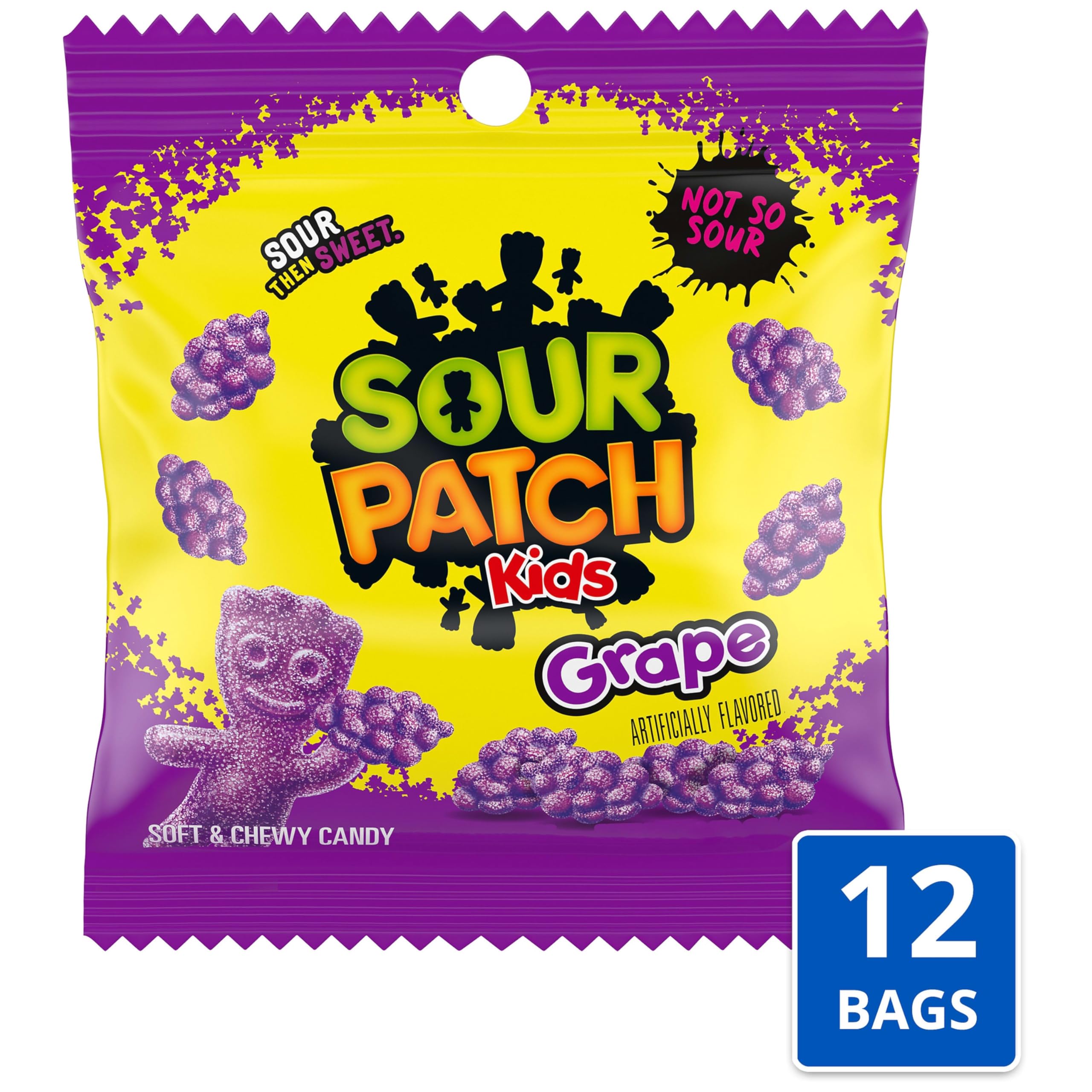 SOUR PATCH KIDS Grape Soft & Chewy Candy, 340-102 ml Beutel