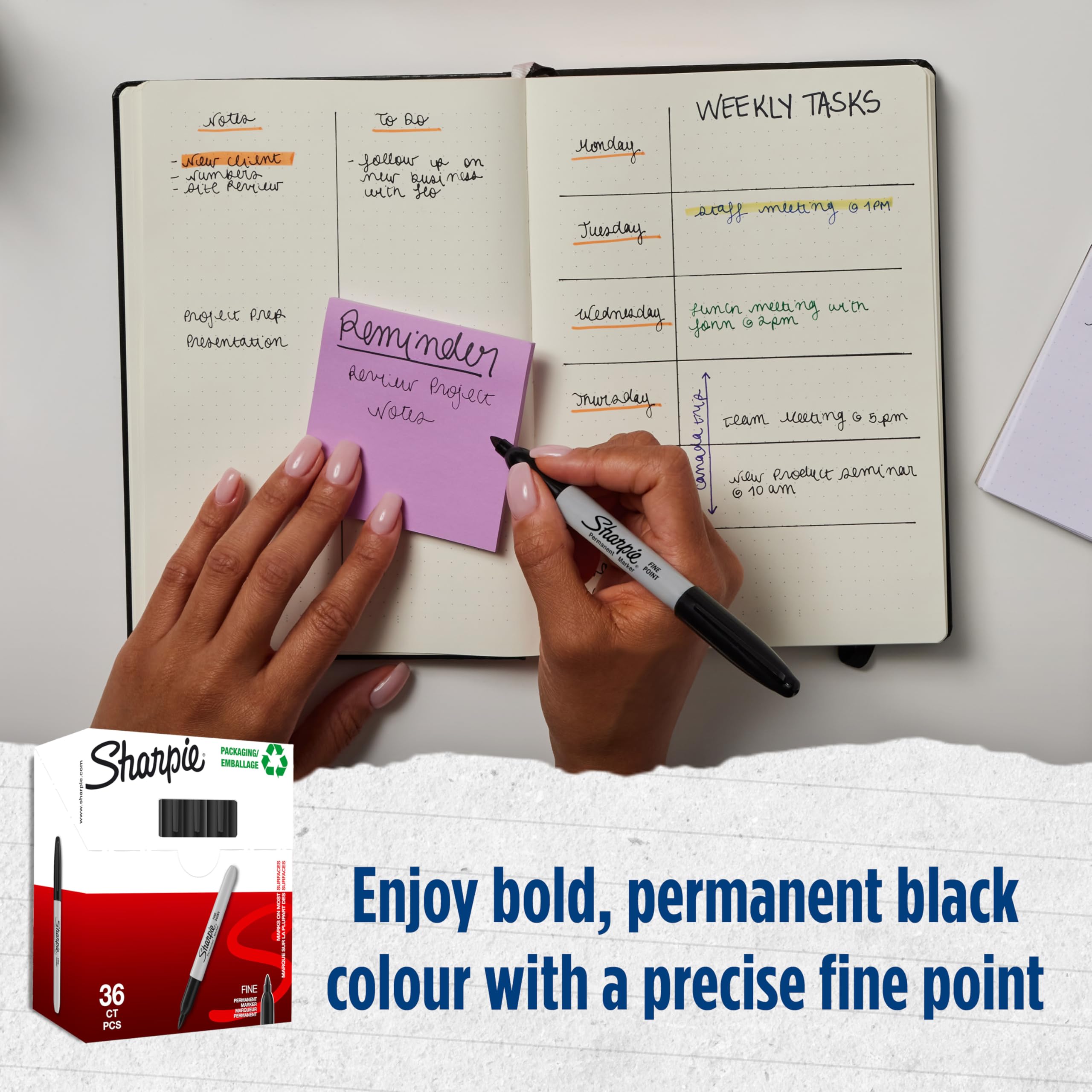 Paper Mate & Sharpie Pens & Marker Set | Stationery Supplies | Ballpoint PensHighlightersPermanent Markers Mechanical Pencils & Correction Tape | Perfect for Small Offices & School | 124 Count - Image 3