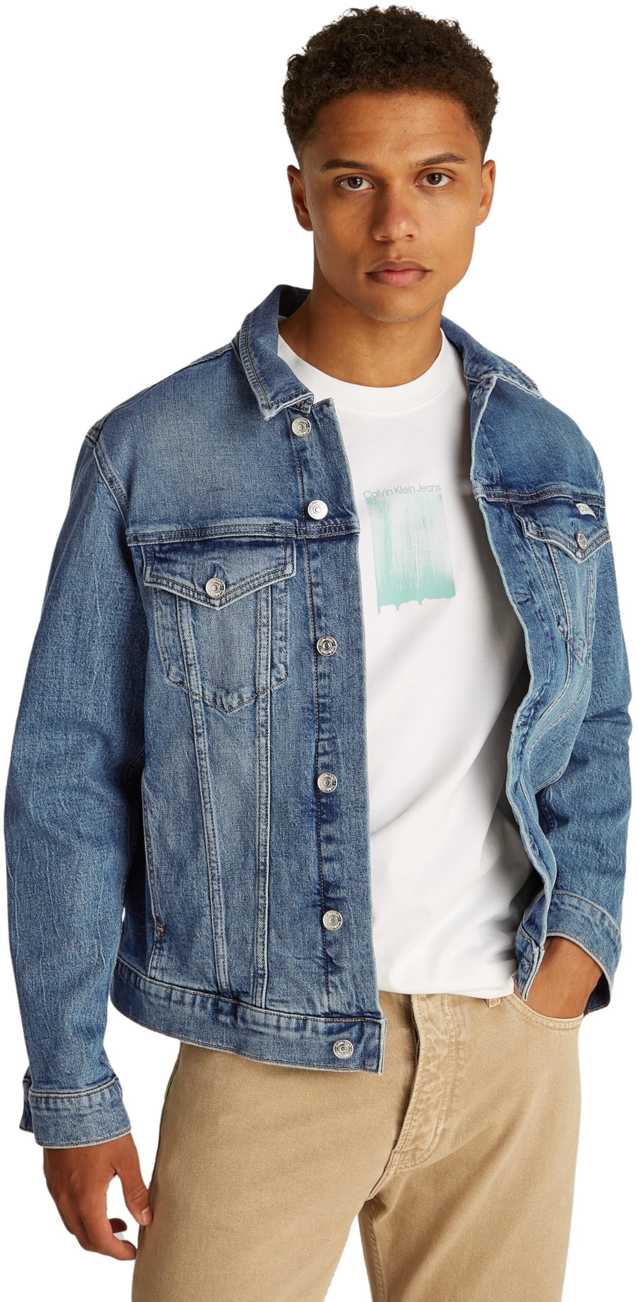 Calvin Klein Uomo Giacca in Jeans Slim Fit