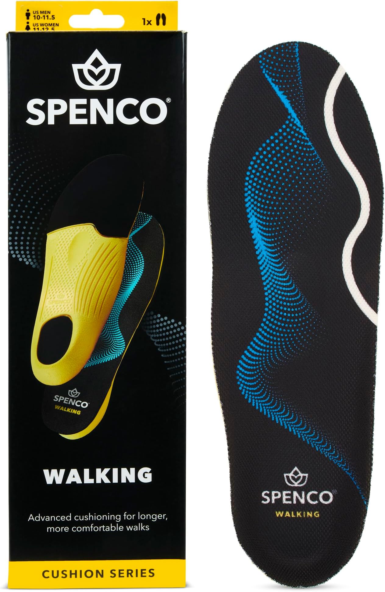 Spenco Polysorb Walker/Runner Athletic Insole, Men 12-13