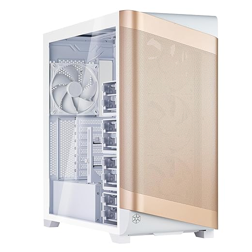 Silverstone Technology SETA A2 A True High Airflow Experience: Exceptionally Versatile Mid-Tower Chassis, SST-SEA2Y-GWG (Rose Gold/White)