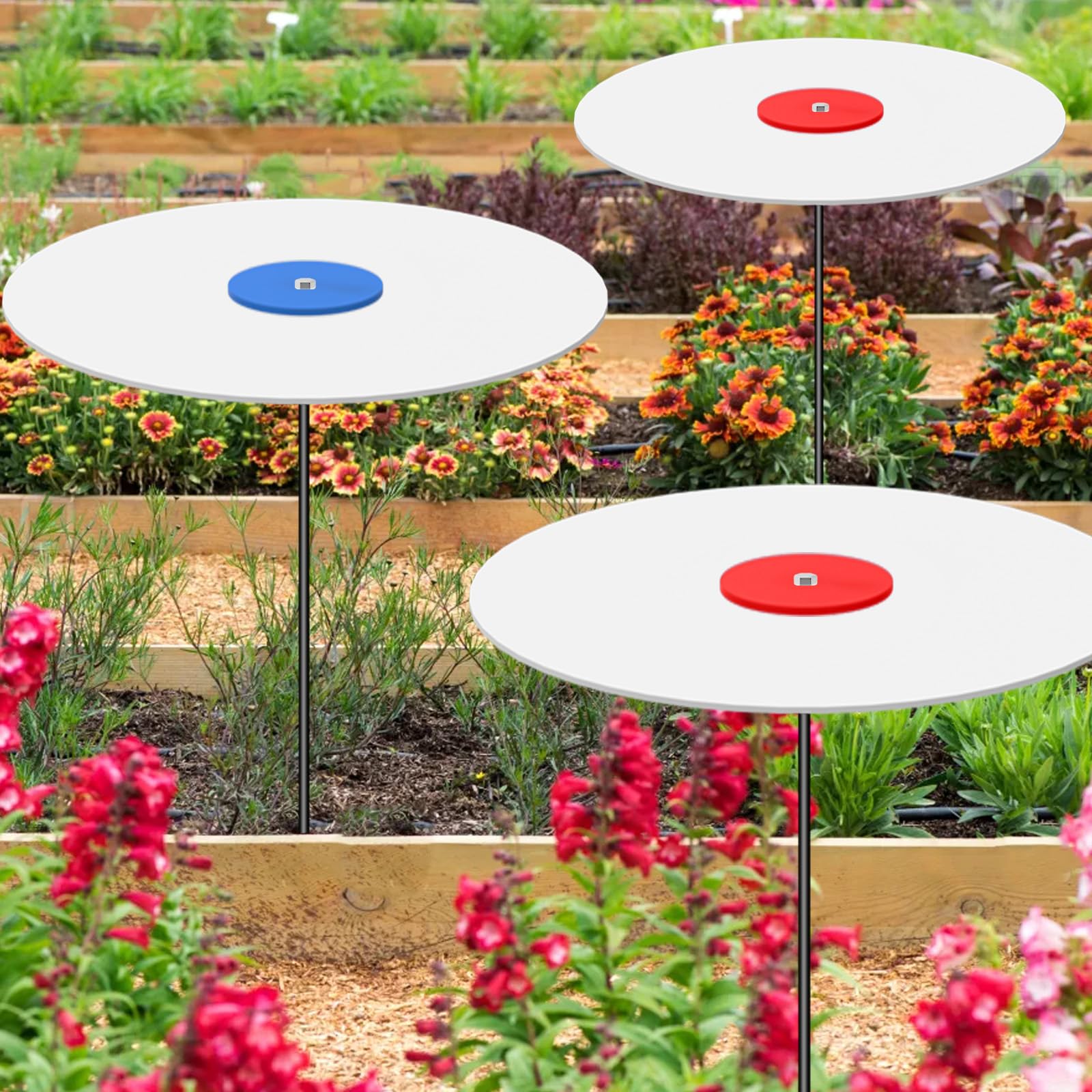 GFYYBKJ Paquete de 3 fundas para plantas al aire libre, 65% de tela de sombra de bloqueo solar al aire libre, sombrilla de disco de sombra de jardín, parasol para plantas, perfecto para tu jardín,