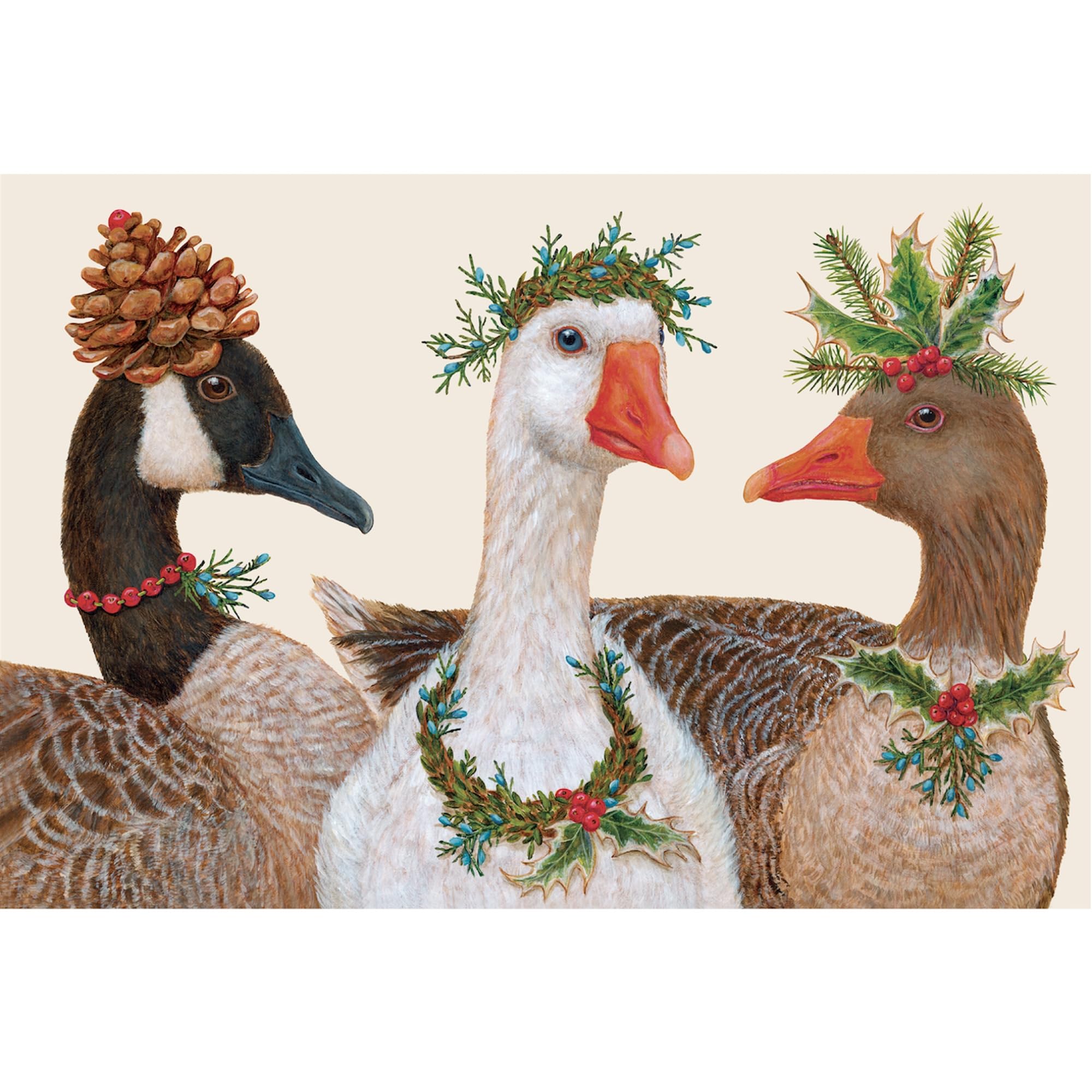 Hester and CookGeese Paper Placemats for Dining Table - Vicki Sawyer Disposable Thanksgiving Paper Square Placemats for Autumn Fall Holiday Season - 24 Sheets Per Pad American Made