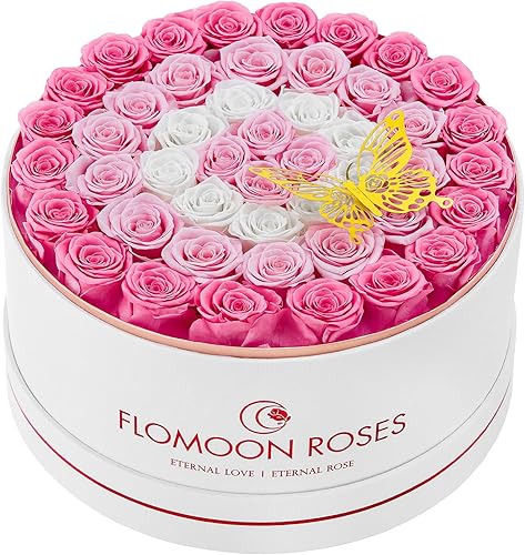 Miniatura 7 de Rosas preservadas, 47 piezas, flores reales para siempre en una caja, regalos de cumpleaños para mujeres, regalo de rosas para el día de la madre,
