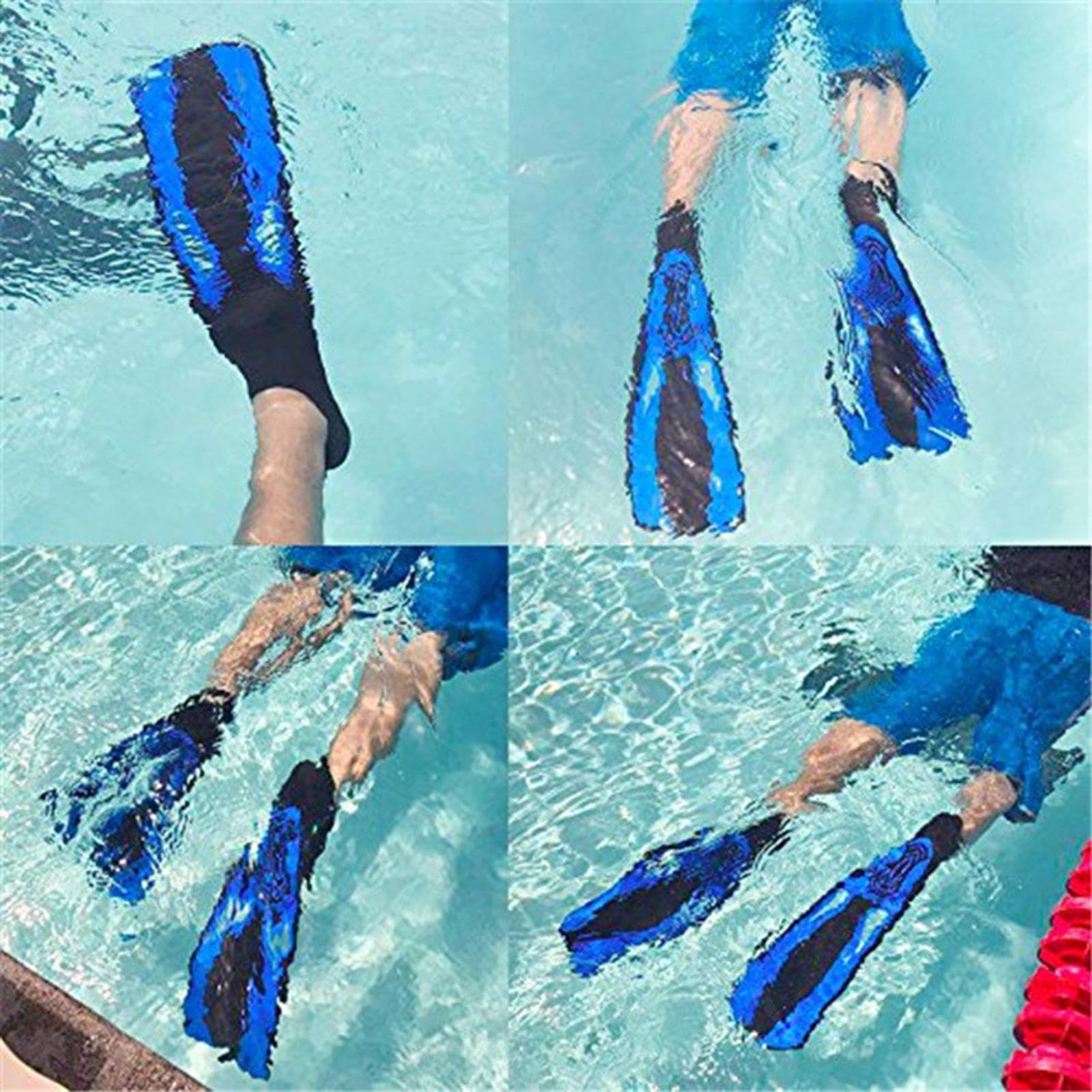 Pinne da nuoto per adulti – Set di pinne da nuoto per adulti, 1 paio di pinne regolabili per attività sportive in acqua, per donne, uomini e donne