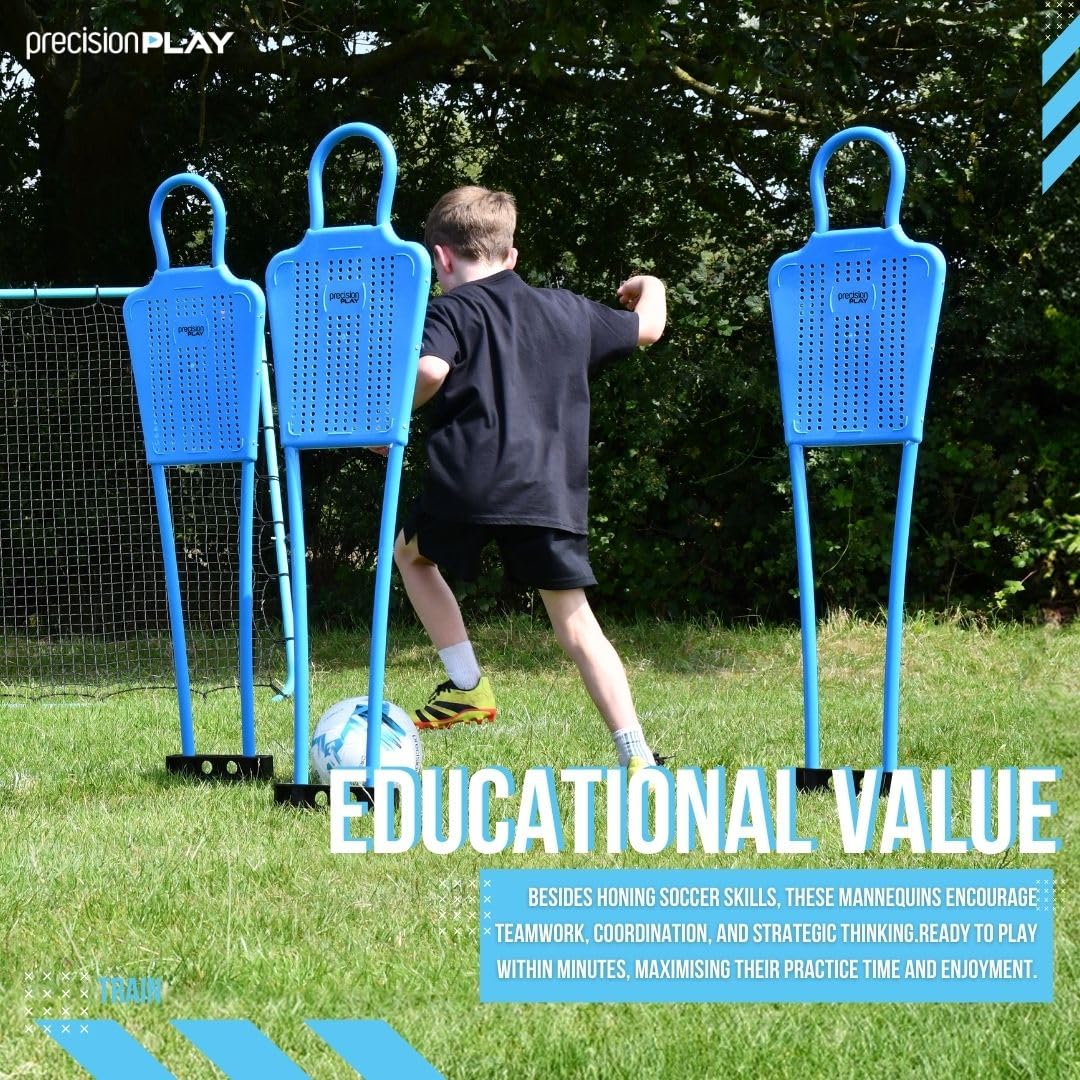 Precision Precisionplay Mini Mannequins (Set of 3) d'entraînement Unisexe, Bleu, 122 cm