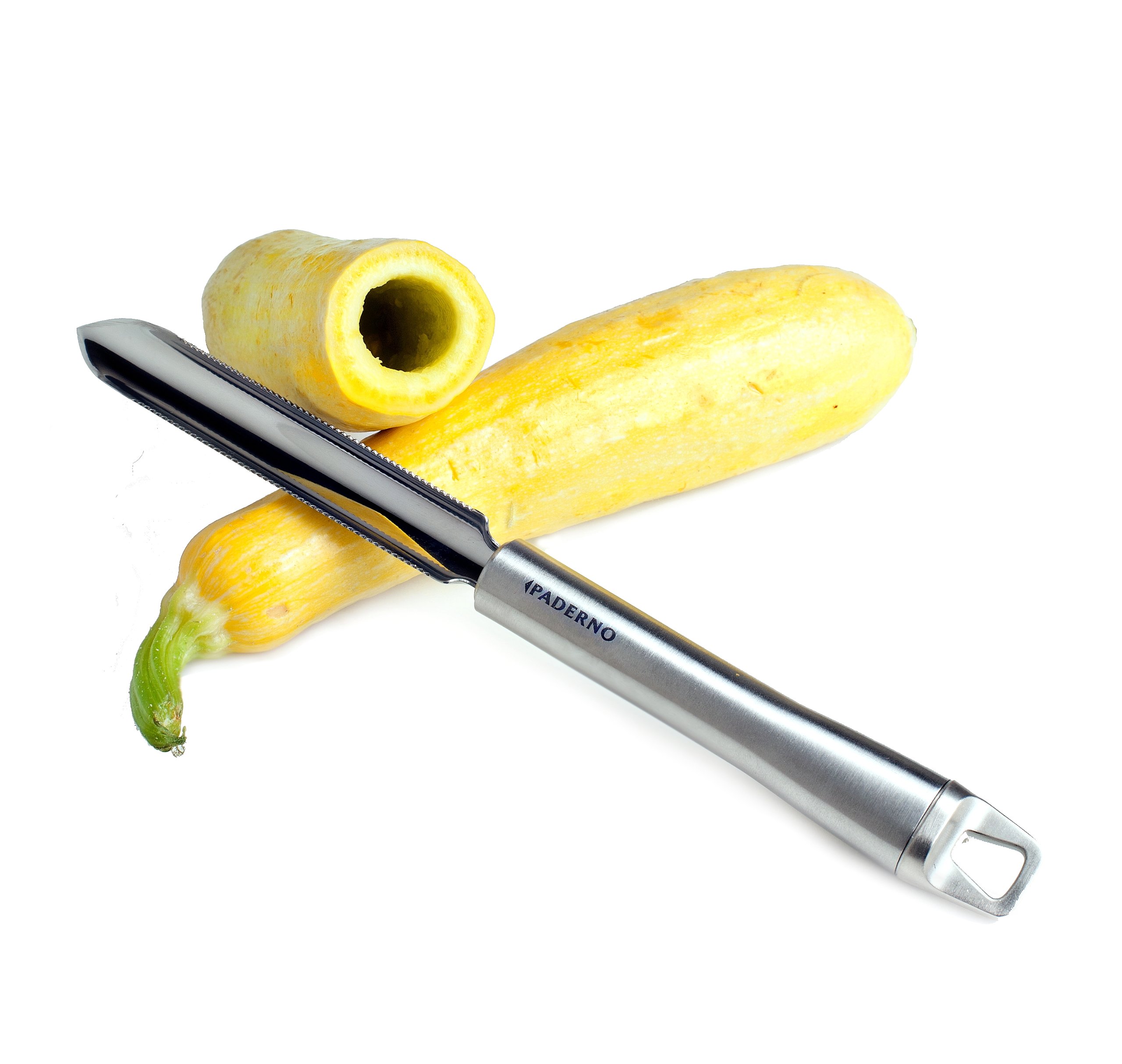 PADERNOWorld Cuisine Zucchini Corer, Stainless Steel Blade & Handle, 9 1/2