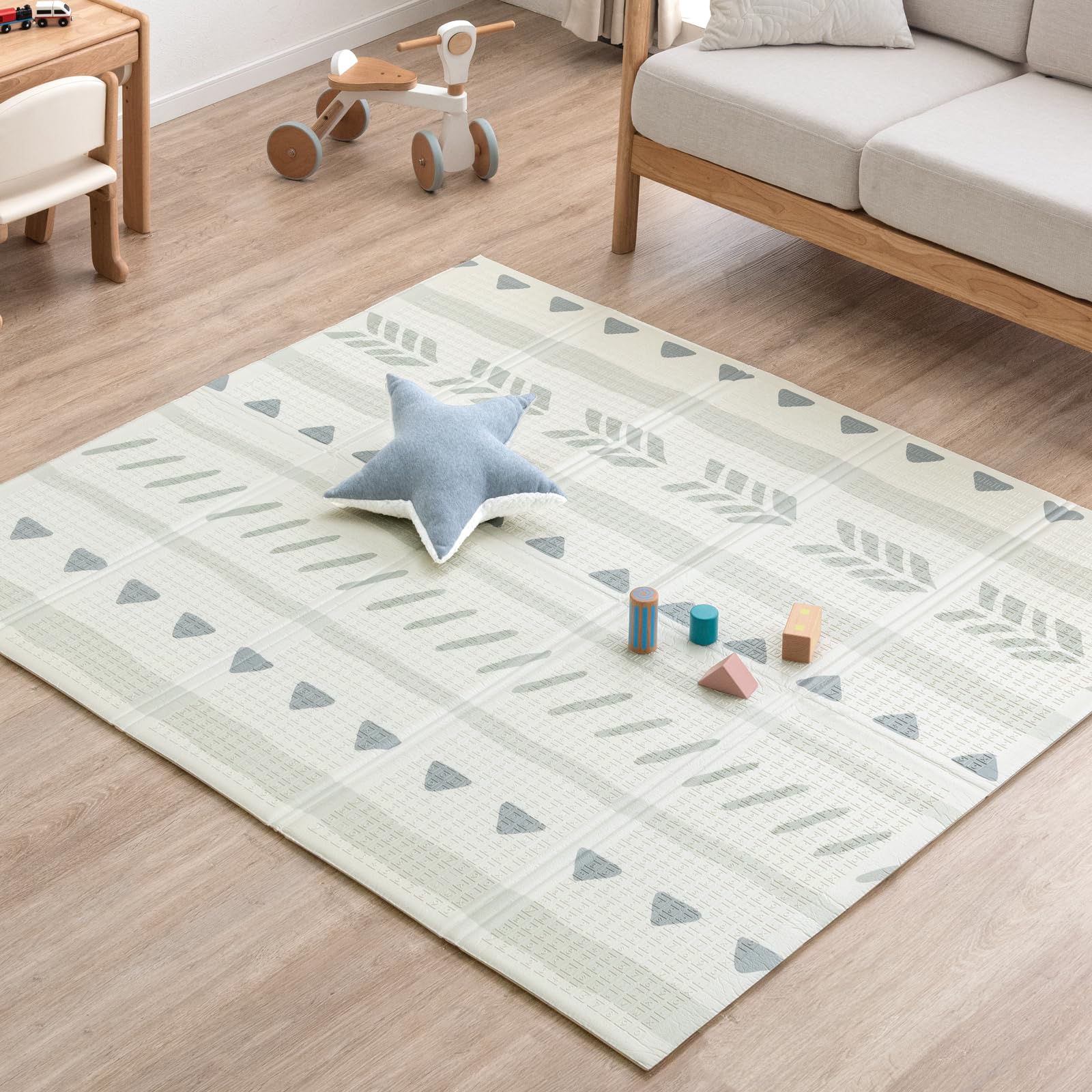 Amazon | タンスのゲン プレイマット リバーシブル 180×200cm 厚み2cm