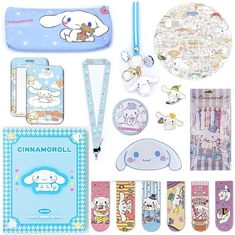 Kawaii Stationery Set with Rolling Pin Rings