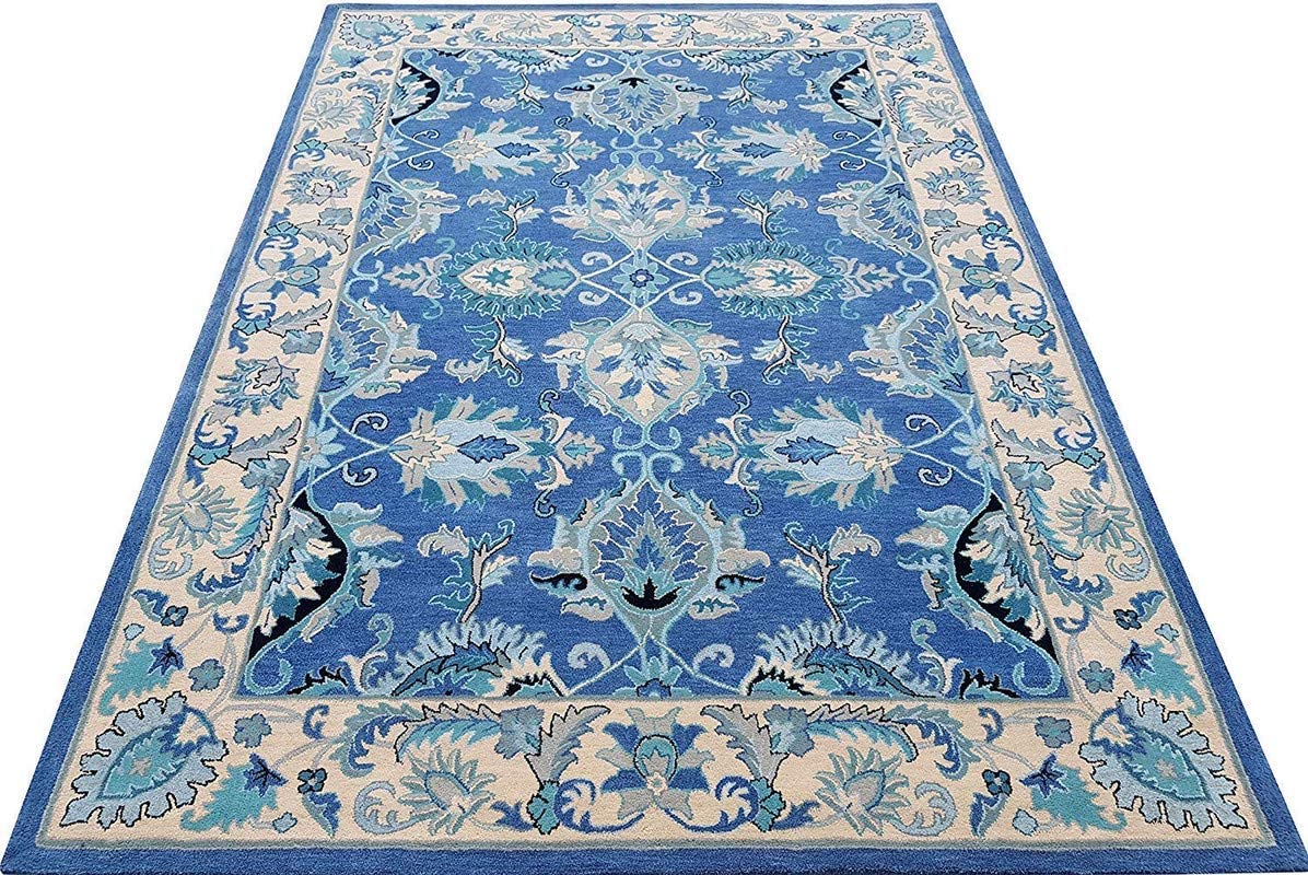 Handmade Tufted Wool Carpet – Premium Thick Embossed Geometric Design Rug for Living Room, Bedroom & Hall (Multi 8, 10 x 10 Feet Square)-image-45