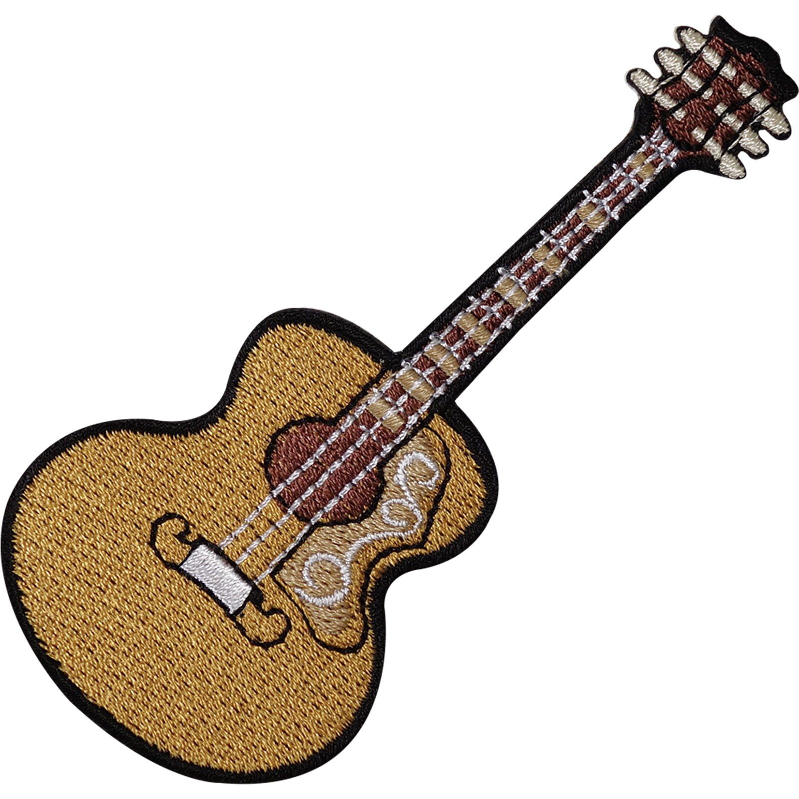 Toppa termoadesiva a forma di chitarra acustica per giacca
