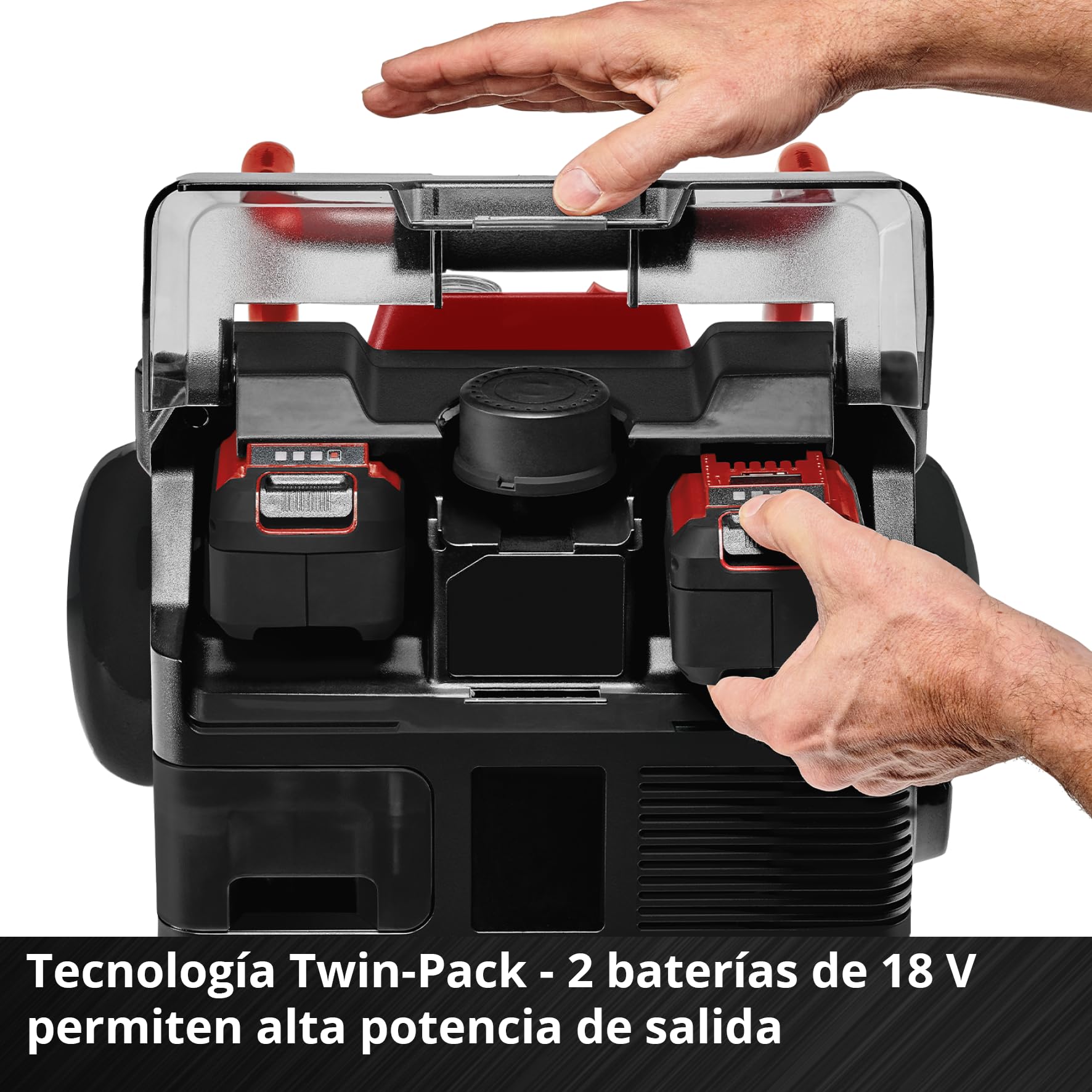 Einhell Compresor con batería TE-AC 36/150 Li OF-Solo Power X-Change (36 V, máx. 8 bar, depósito de 6 l, potencia de aspiración 150 l/min, manómetro, sin aceite, sin batería) | Bomba eléctrica inalámbrica para talleres con tanque de 6L, sin batería TE-AC