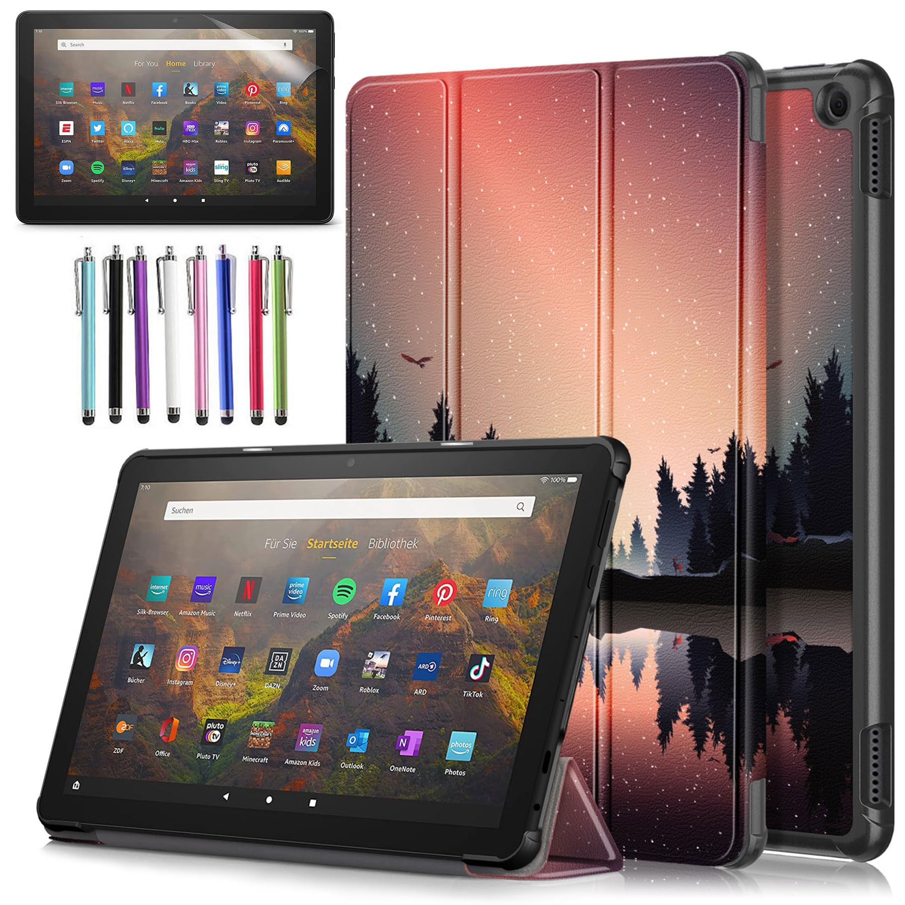 Amazon Fire HD 10 スタンドケース ブラック付 Amazon.com: elitegadget Case for Amazon Fire HD 10 Tablet 10.1
