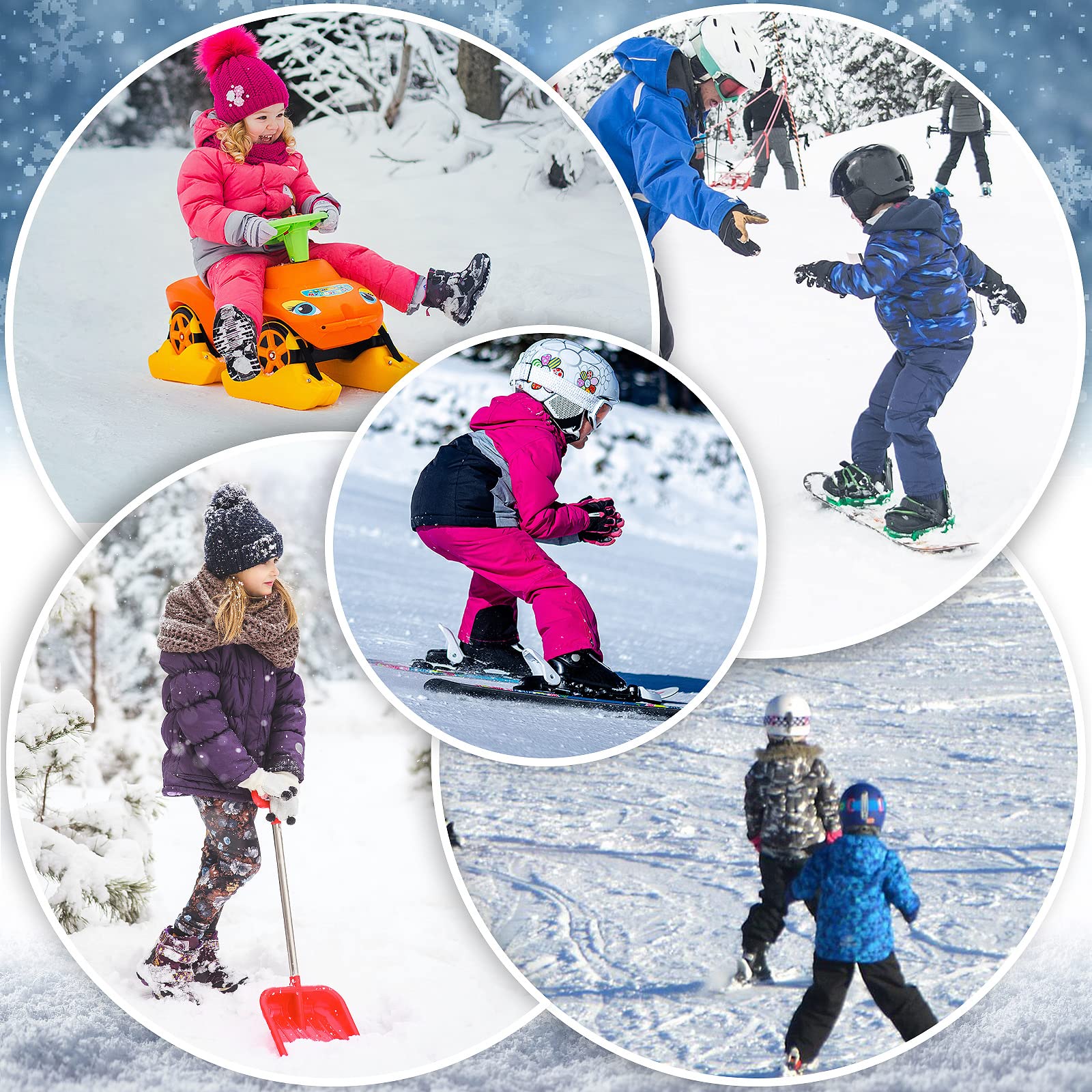KOOOGEAR Calcetines de esquí para niños, calcetines térmicos largos hasta la rodilla para niñas y niños, coloridos calcetines deportivos para botas de nieve, para patinaje, esquí, snowboard, niños