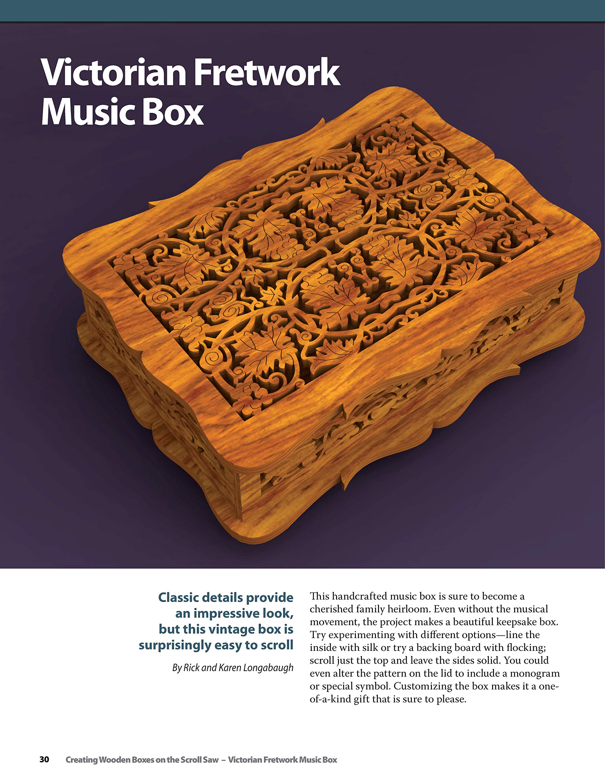 Creating Wooden Boxes on the Scroll Saw: Patterns and Instructions for Jewelry, Music, and Other Keepsake Boxes (Fox Chapel Publishing) 25 Fun Projects (The Best of Scroll Saw Woodworking & Crafts) - Image 8