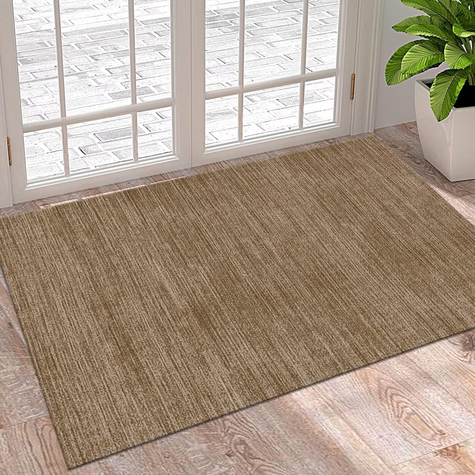 Alfombras de Pasillo Antideslizante Resistente Alfombra Cocina Moderno Abstracto 100X200CM Marrón Alfombrillas Larga Lavable para Salón Dormitorio Corredor Baño Alfombra pasillera Entrada Interiores