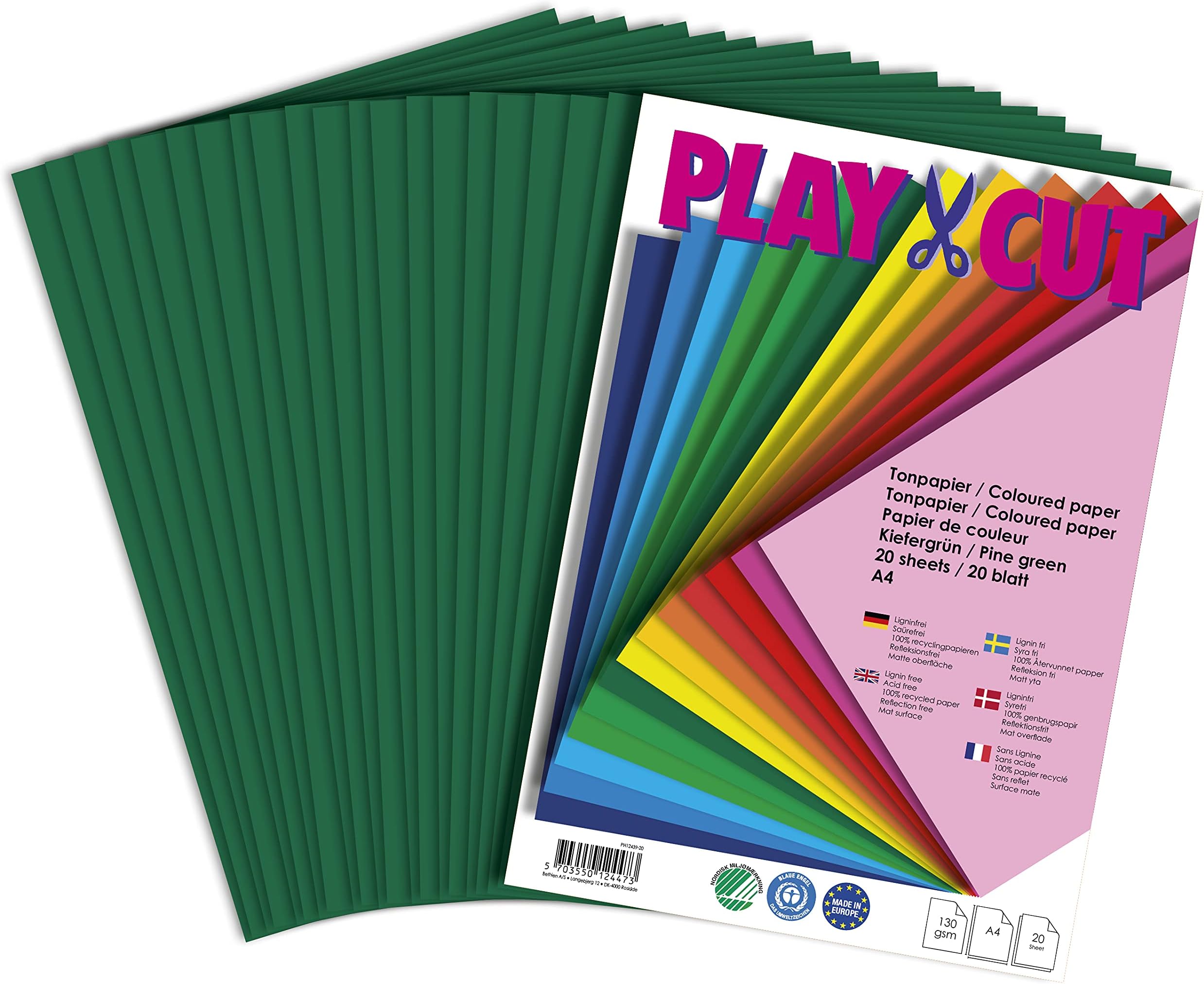Papier affiche 60x80cm 85g/m²: Les 25 feuilles 5 couleurs standard