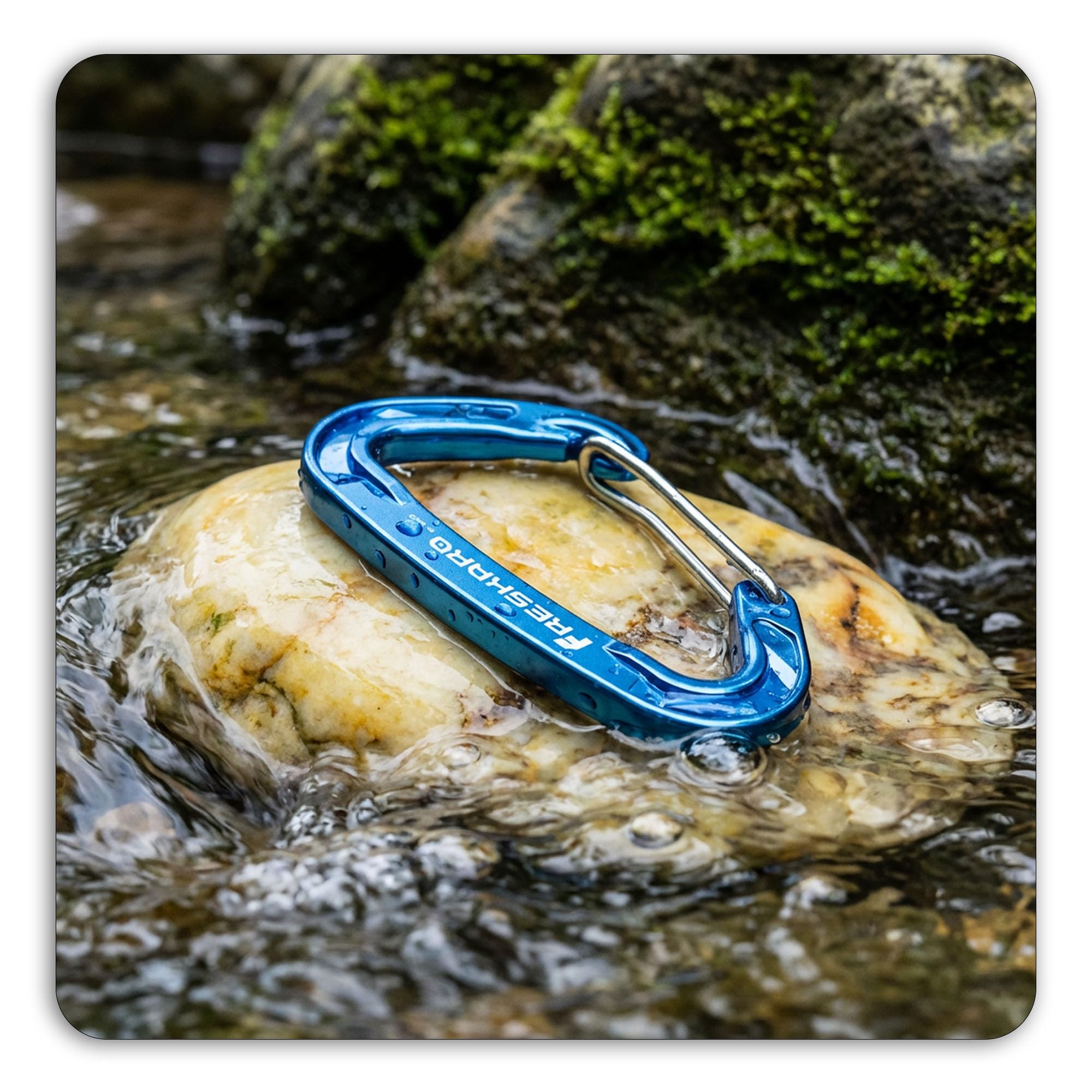 FresKaro Moschettone Wiregate, Resistenza alla Trazione 15kN-1529kg, 7075 Alluminio Aeronautico, Ultralight e Senza Ruggine, Robusta Clip per Portachiavi, Accessori edc, Camp, Pesca, All'aperto, Zaino ecc., Grandi (5 Colori a Scelta)