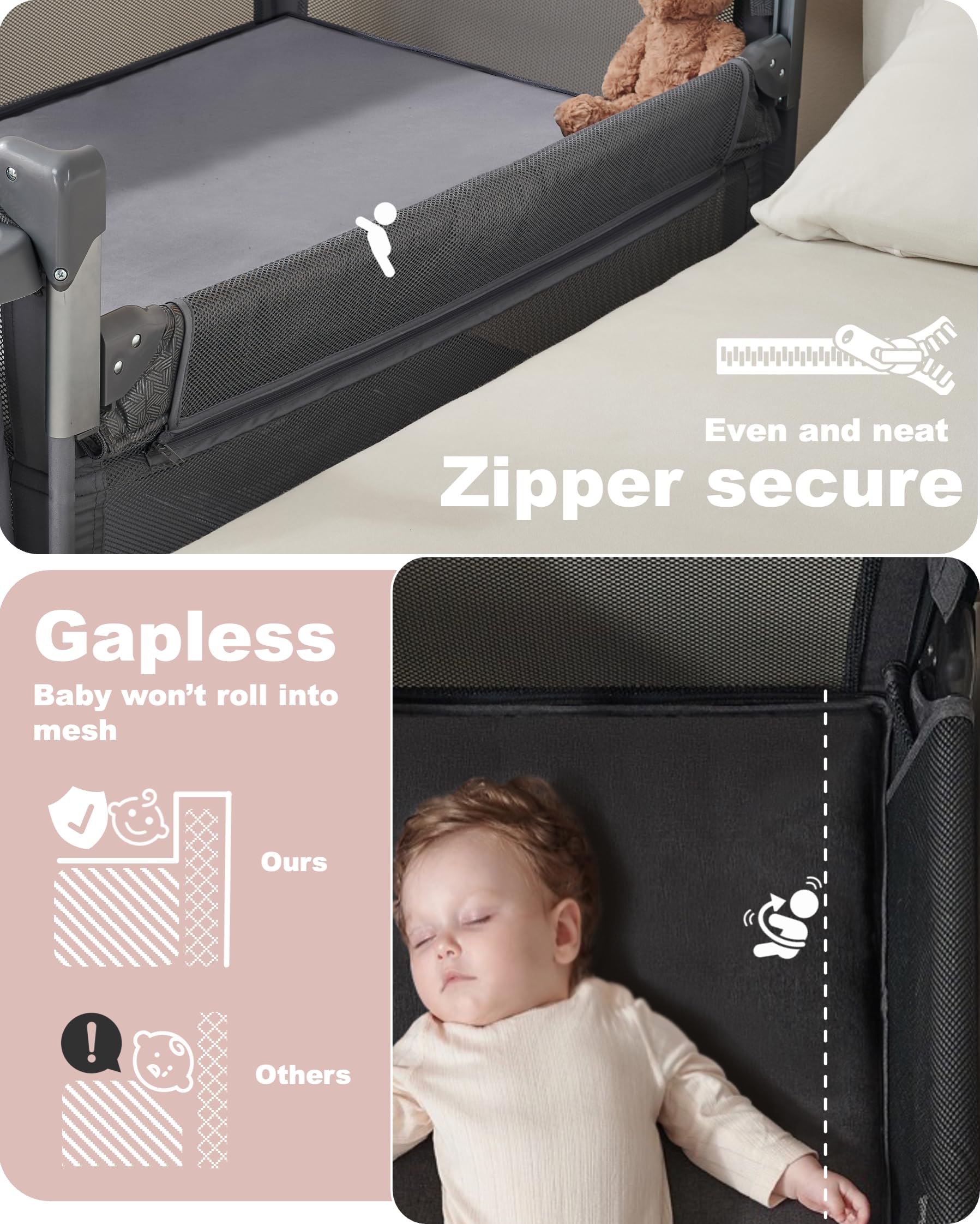Amazon.co.jp: AirClub 4イン1 ベビーバシネット ベッドサイド 