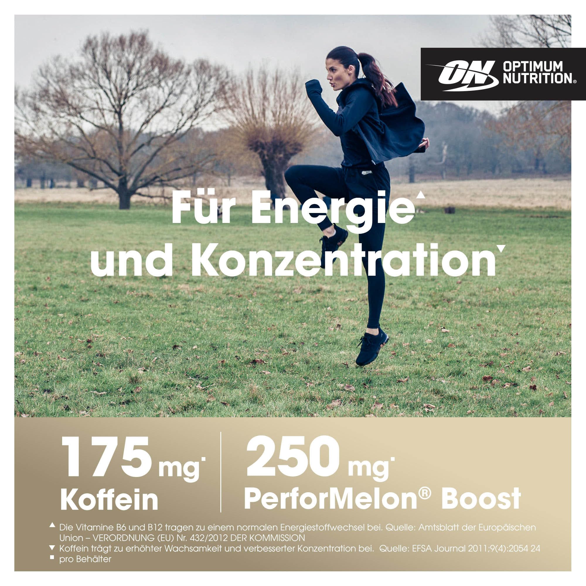 Optimum Nutrition Gold Standard Pre-Workout Energy Shot, trinkfertig mit Beta Alanin, Koffein, PerforMelon Boost und Vitamin B6 und B12, Beeren-Mix-Geschmack, 12er-Pack, 12 x 60 ml