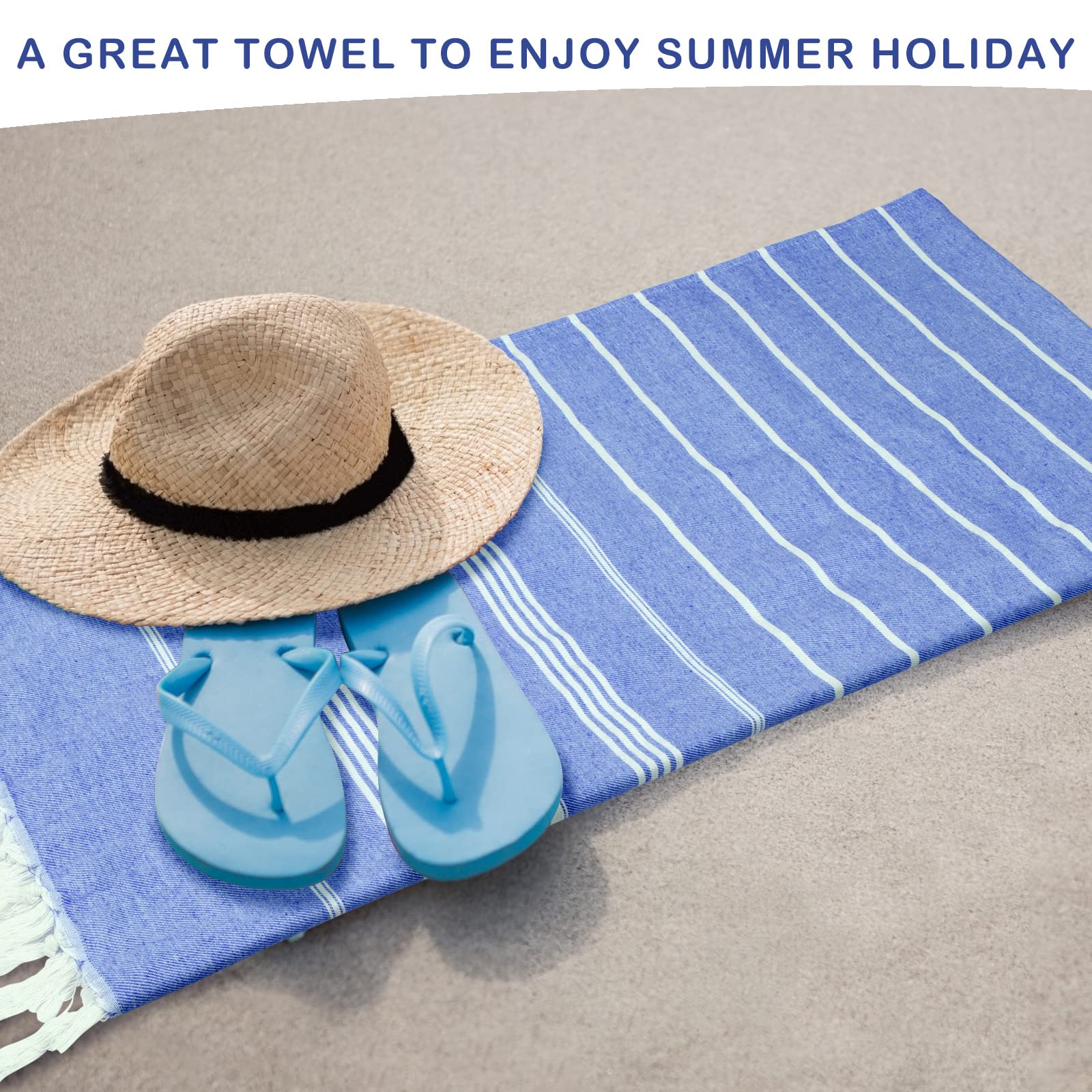 Sarsumir Serviette de Plage en Microfibre 90x180cm Drap de Plage