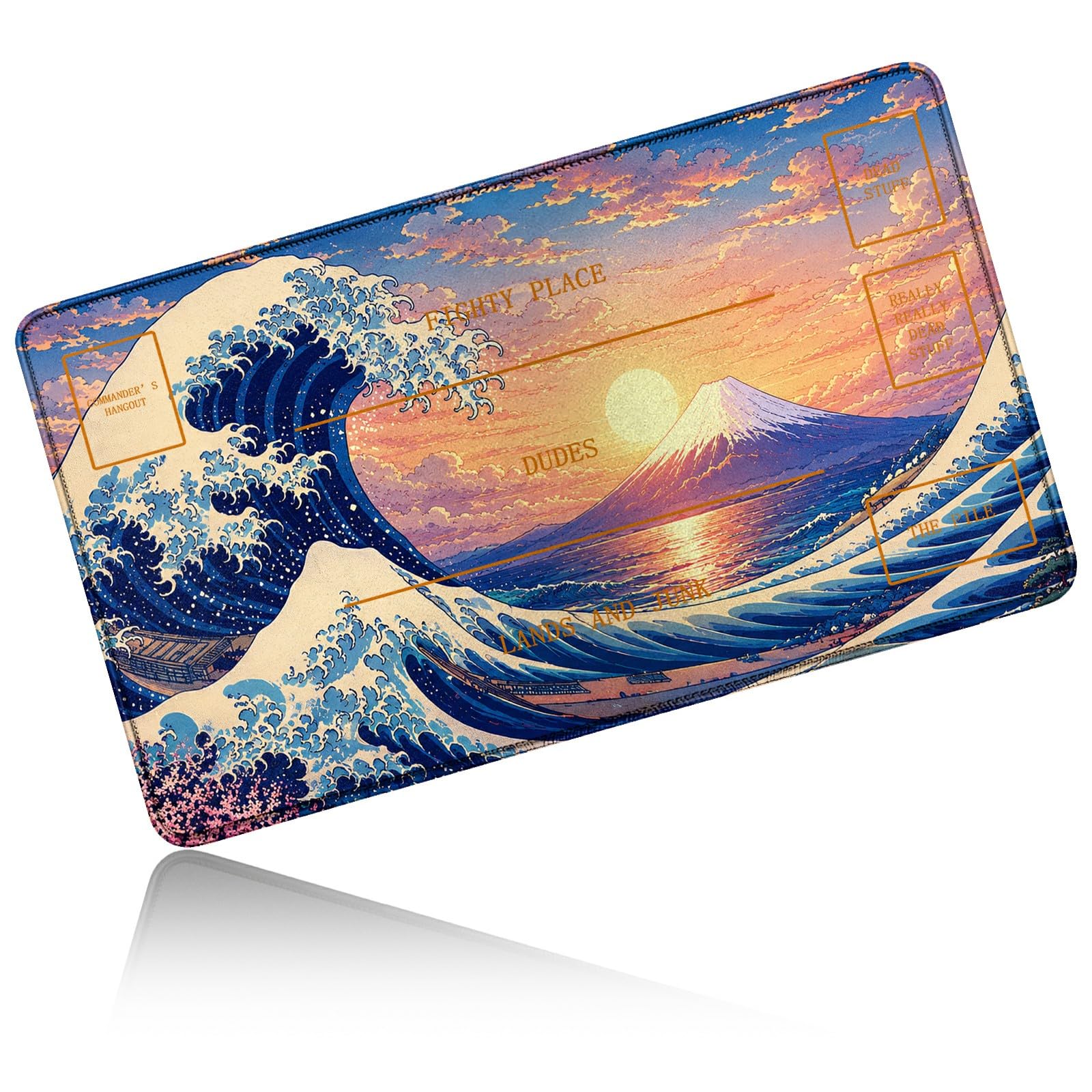 Dikoer for MTG/TCG Playmat w/Zones Commander Deck Gaming Mat, Sun Waves โ image 1