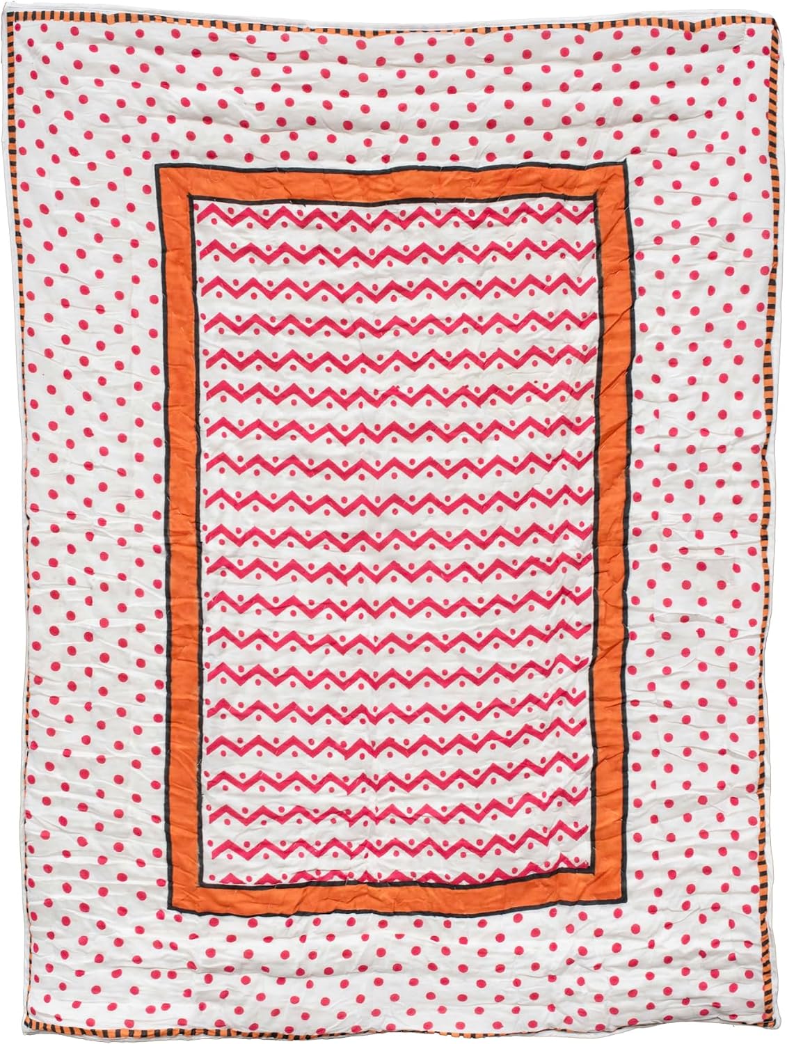 Handmade Cotton Quilt Blanket (Baby, Flower Power (Pink))