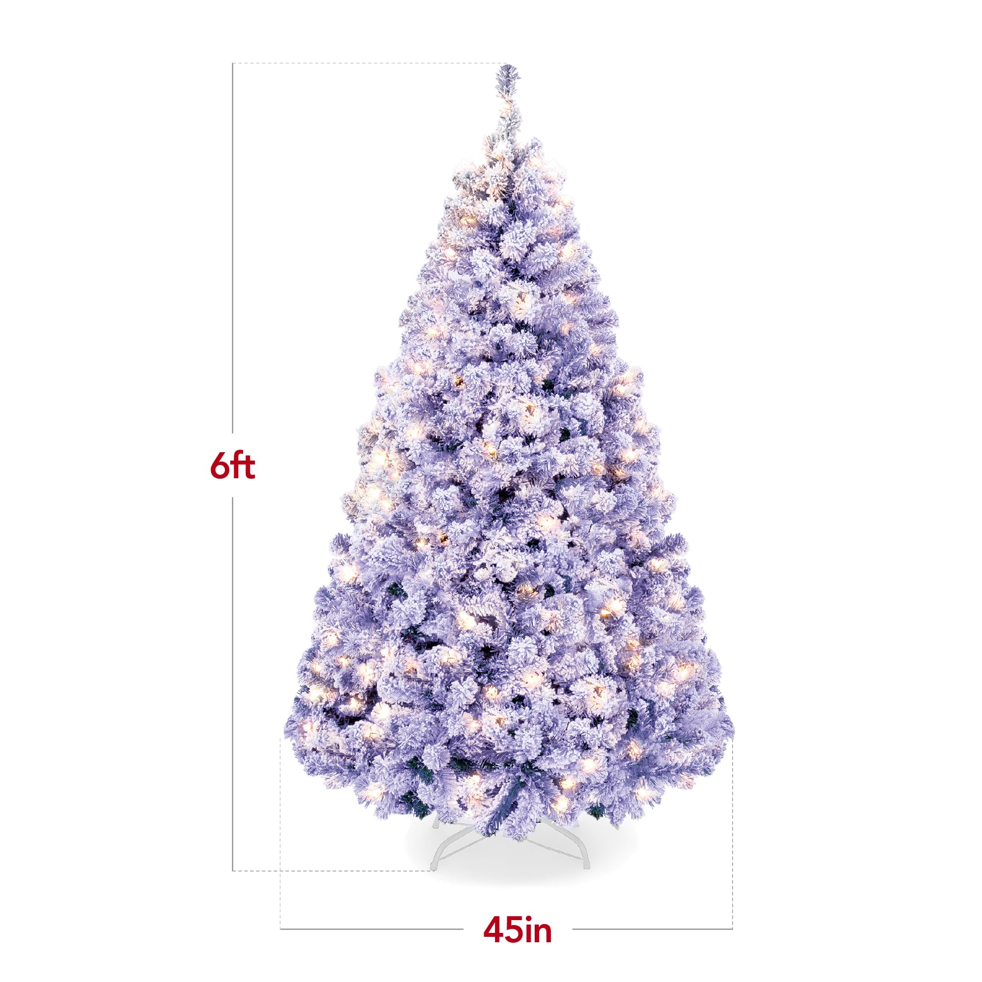 Amazon.com: Best Choice Products Pre-Lit Lavender Christmas Tree