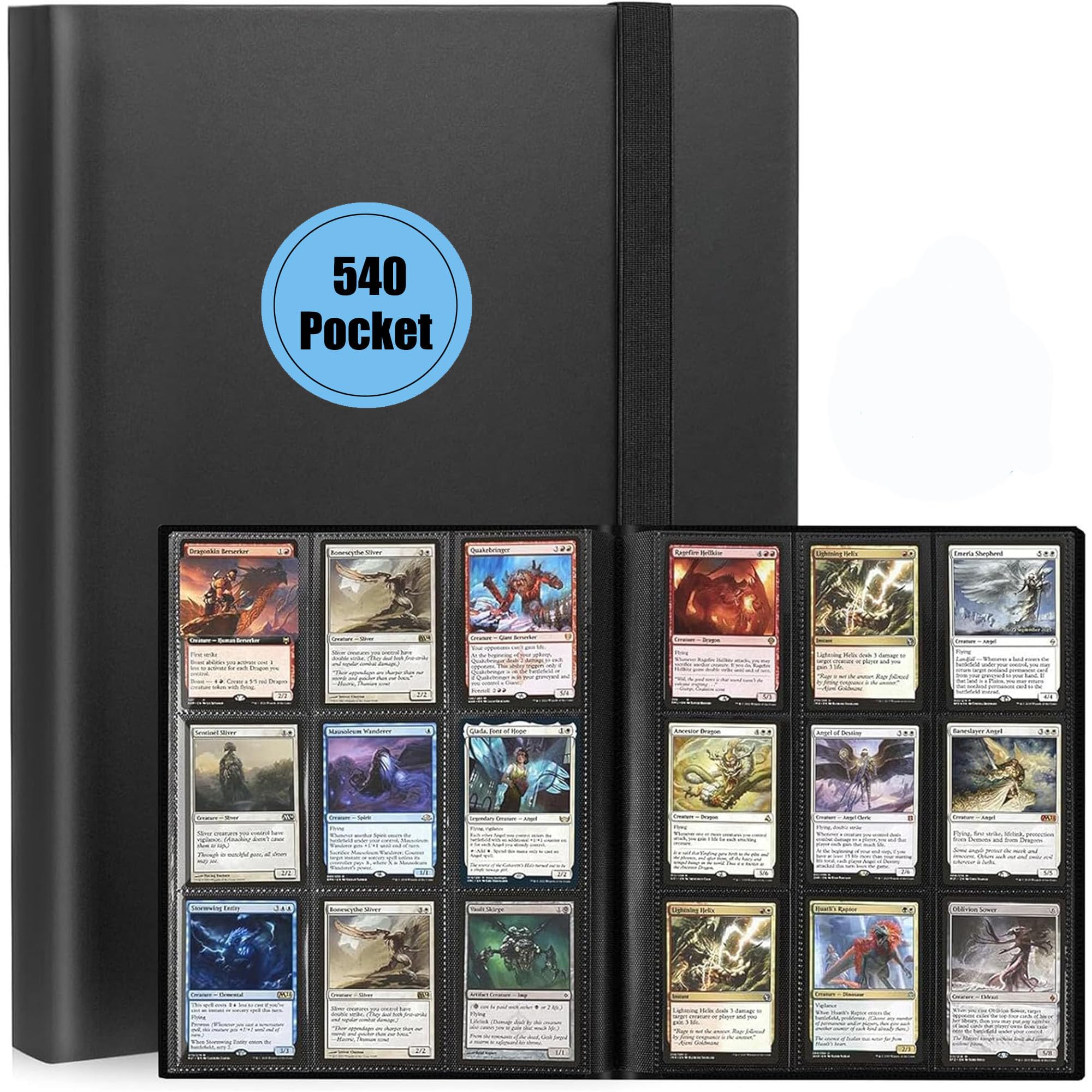 9 Pocket Trading Card Binder, 540 Pockets Collectible Trading Card Album
