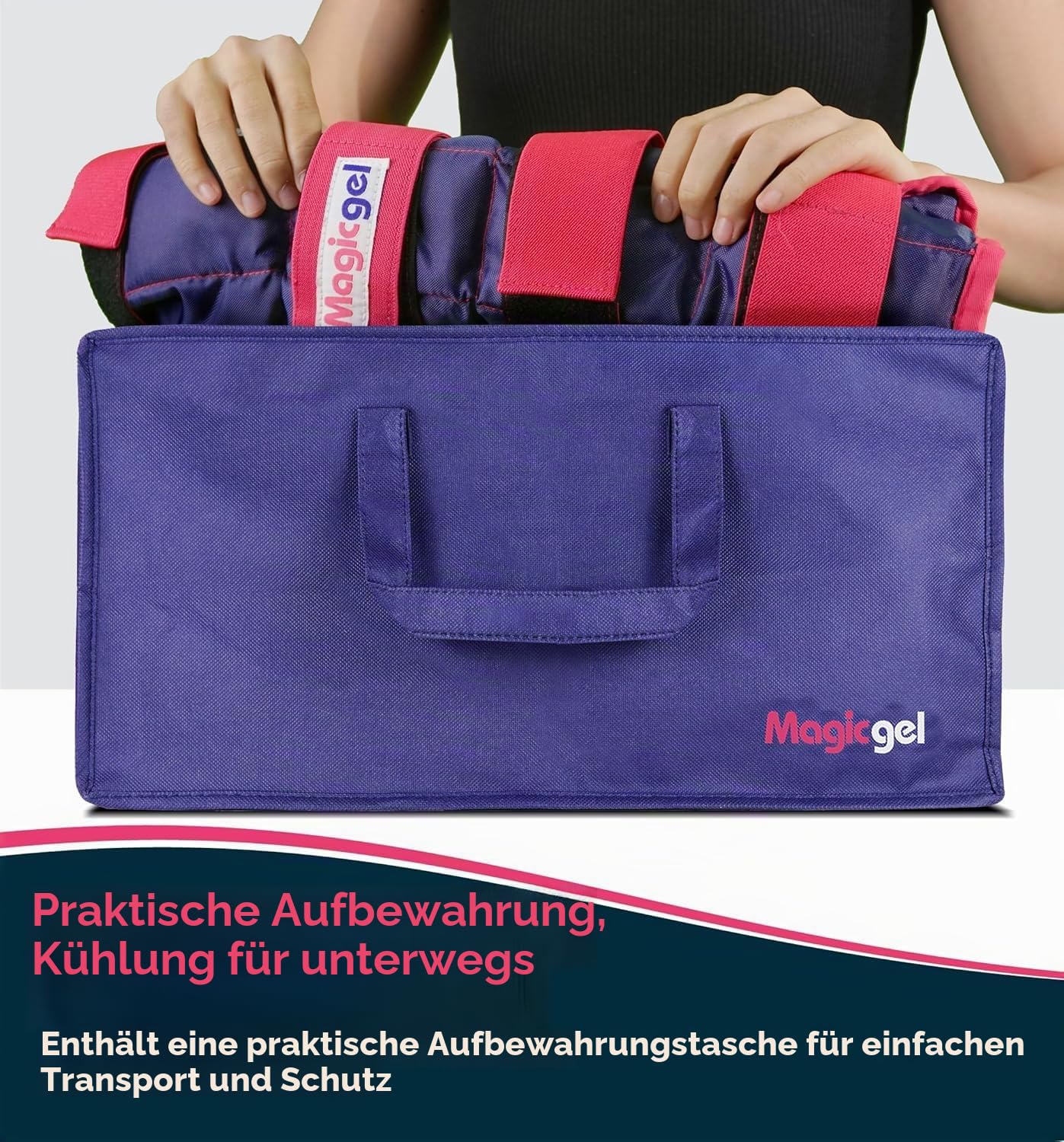 Magic Gel - Kühlgamaschen für Pferde - Gamaschen zum Kühlen von Sprunggelenk, Knöchel, Knie und Hufe - Kühlbandage für Pferde (Twin Ice Boot)