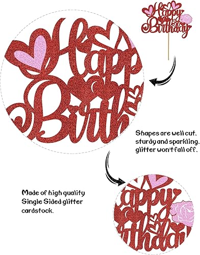 Miniatura 8 de Decoración para tartas de cumpleaños para el día de San Valentín, decoración para tartas de cumpleaños de corazón para niños y niñas, suministros de