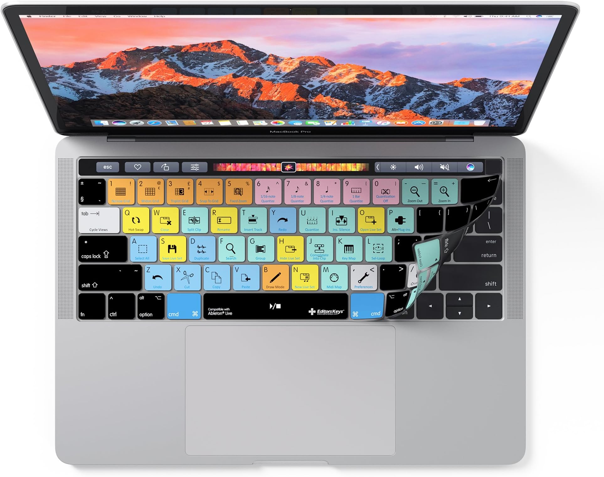 Ableton Live Keyboard Cover for MacBook Pro with Touch Bar - Application Shortcuts