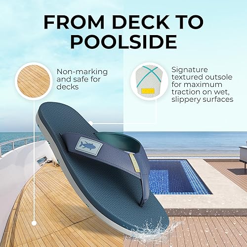 Miniatura 4 de Scott Hawaii Sandalia Hanapa'a para hombre Diseño de bandera de pescado Correa forrada de neopreno Suela moldeada con soporte de arco y talón