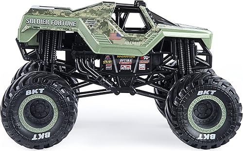 Miniatura 2 de Monster Jam, Camión monstruo oficial de Soldier Fortune, vehículo fundido a presión, escala 1:24