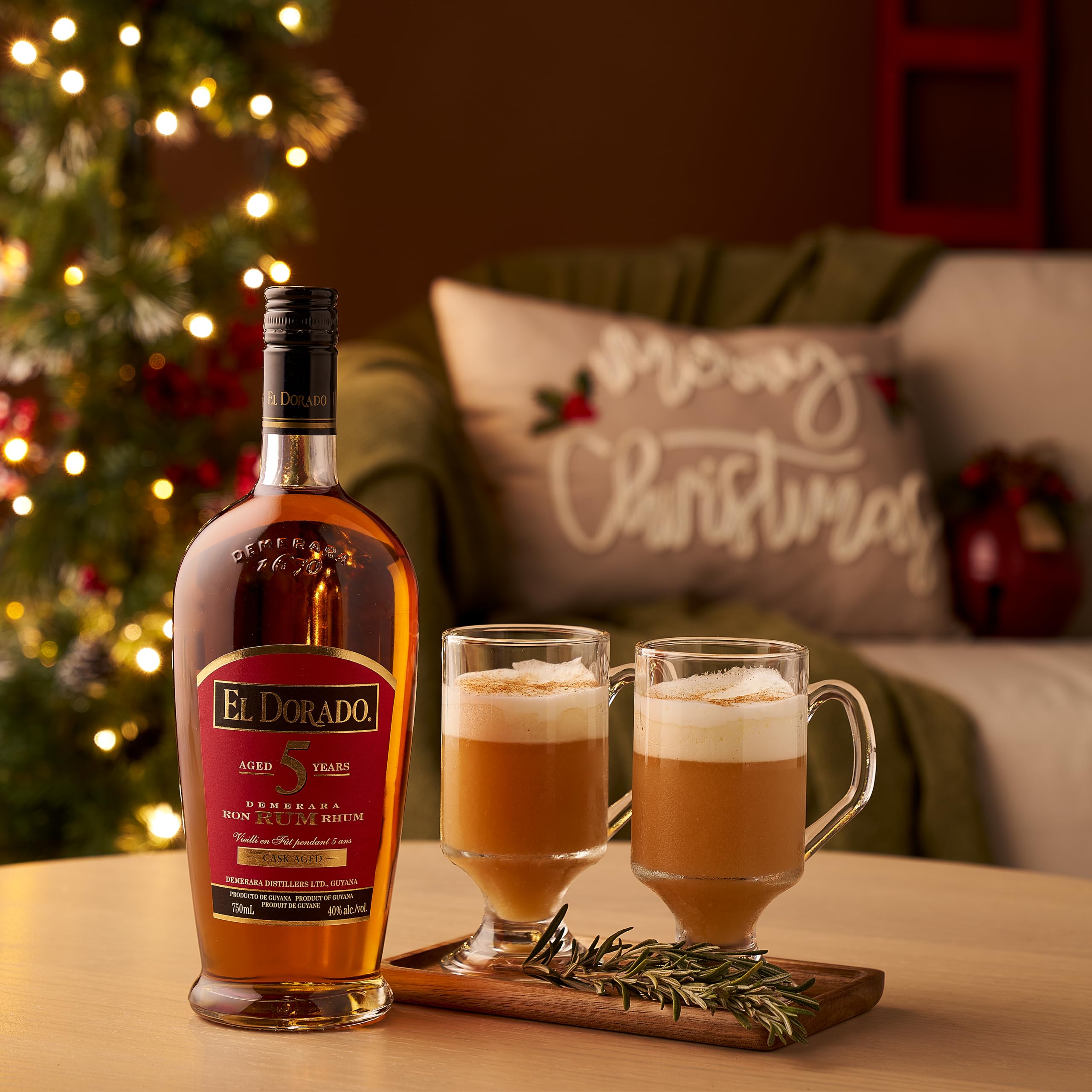 El Dorado, Rum 5 Years Old, 700 ml, Aroma di Caramello e Albicocche, Note Speziate di Caramello, Cioccolato Fondente e Zenzero, Invecchiato 5 anni in Guyana in Botti exBourbon, Idea Regalo, 40% Vol.