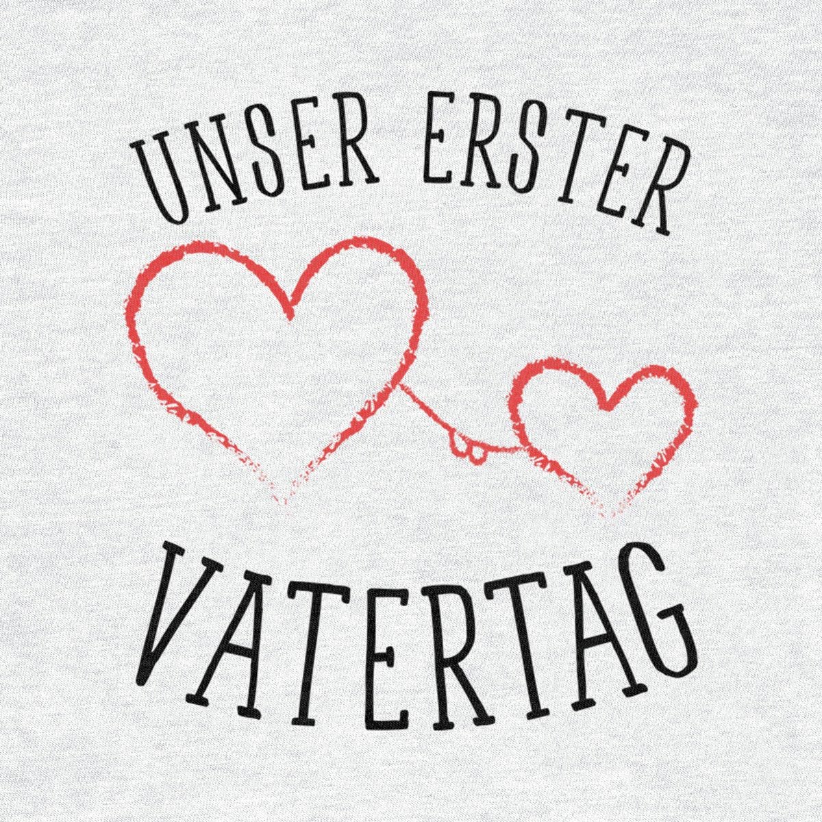 Unser Erster Vatertag Baby Body und T-Shirt Set - Partnerlook für Papa und Baby - Geschenk für Neugeborene